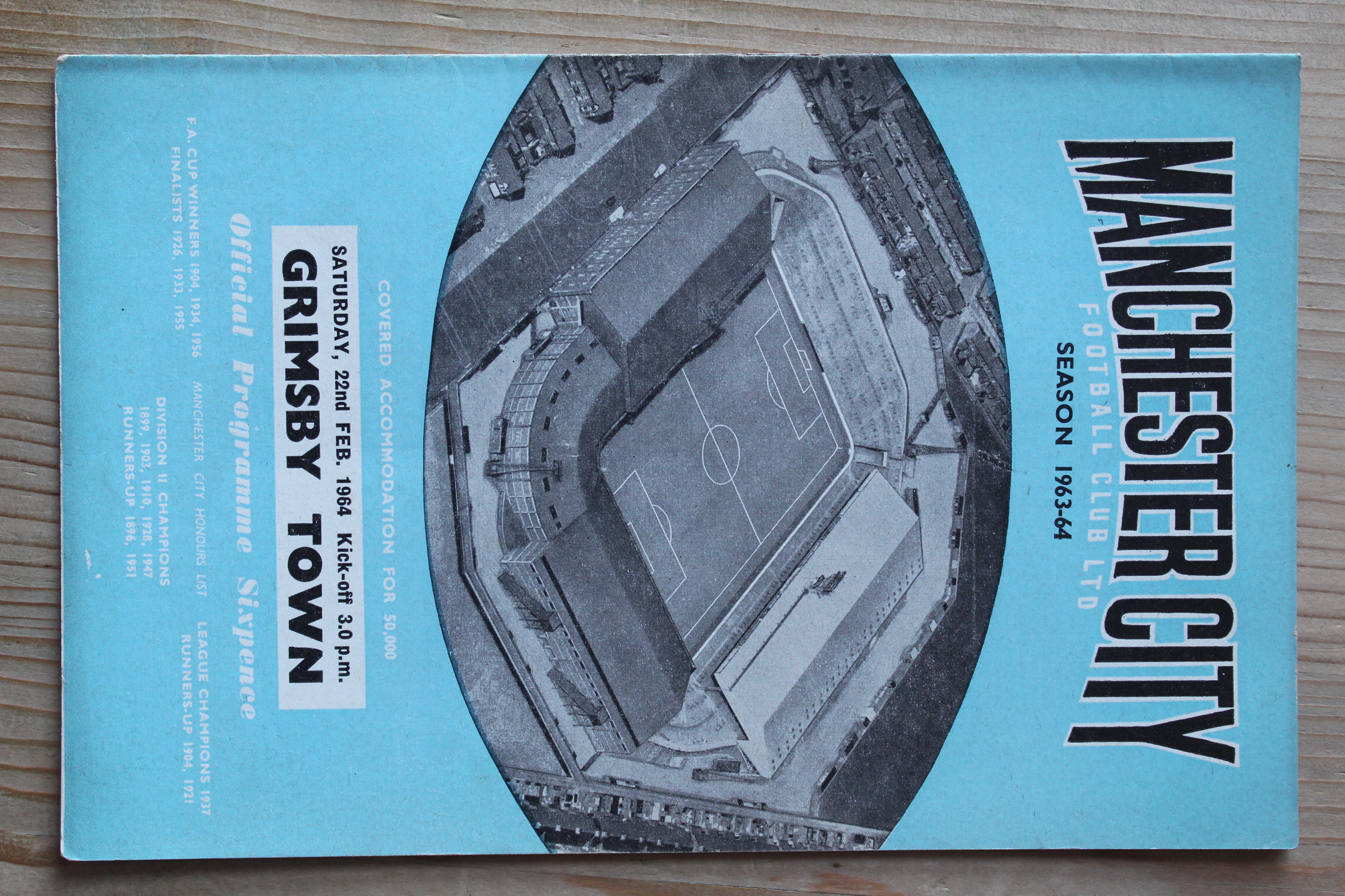 Manchester City FC v Grimsby Town FC