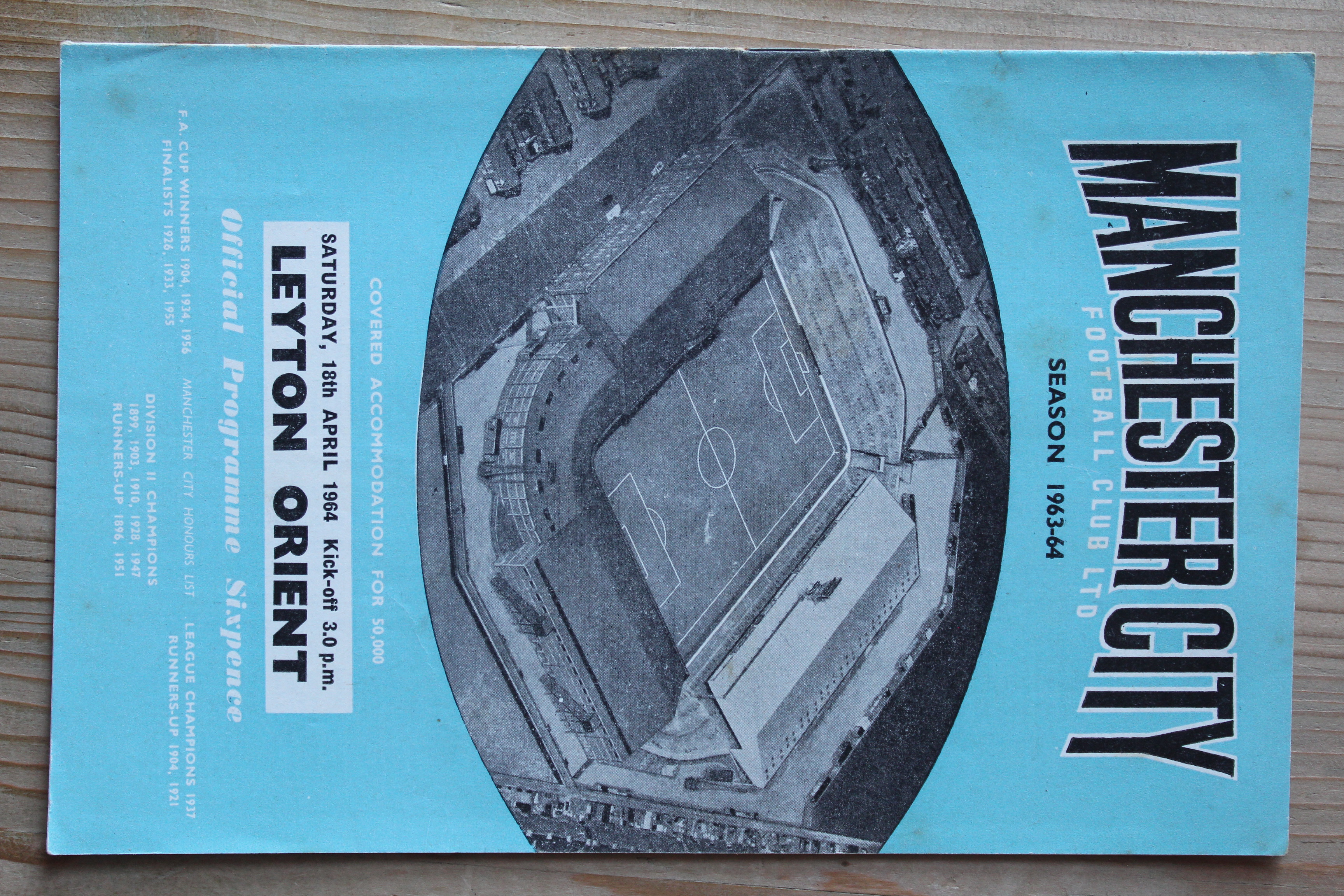 Manchester City FC v Leyton Orient FC