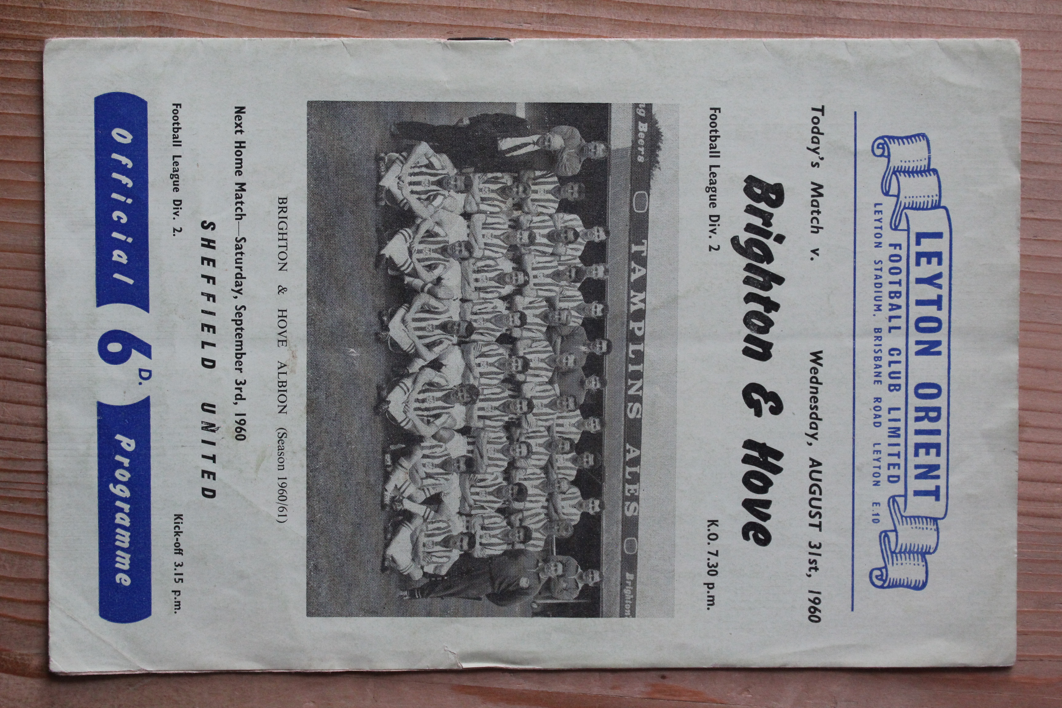 Leyton Orient FC v Brighton & Hove Albion FC