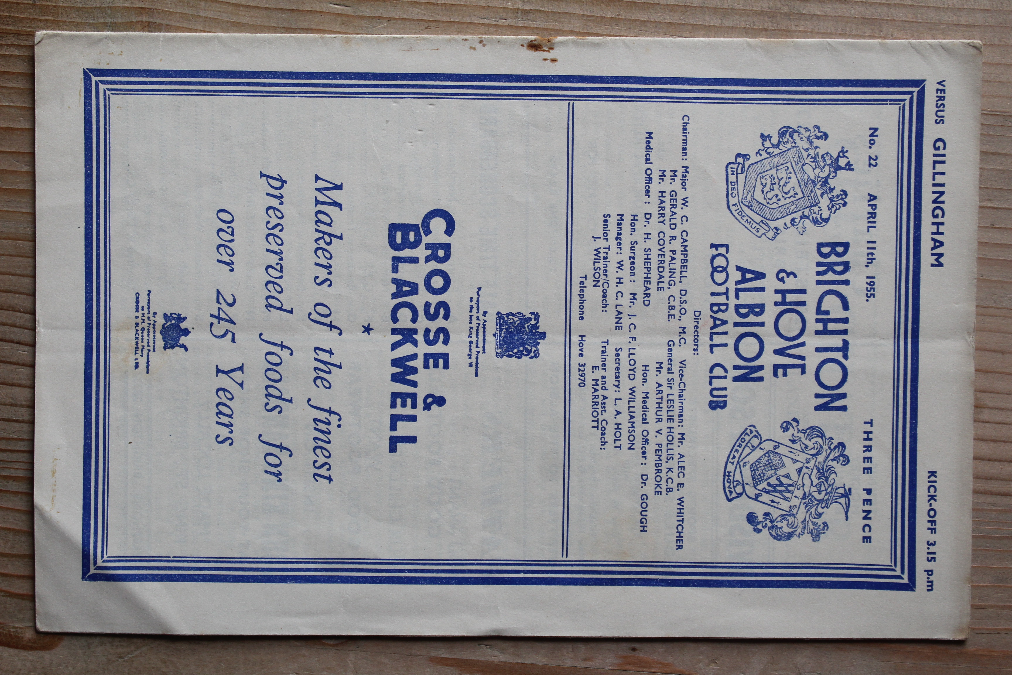 Brighton & Hove Albion FC v Gillingham FC