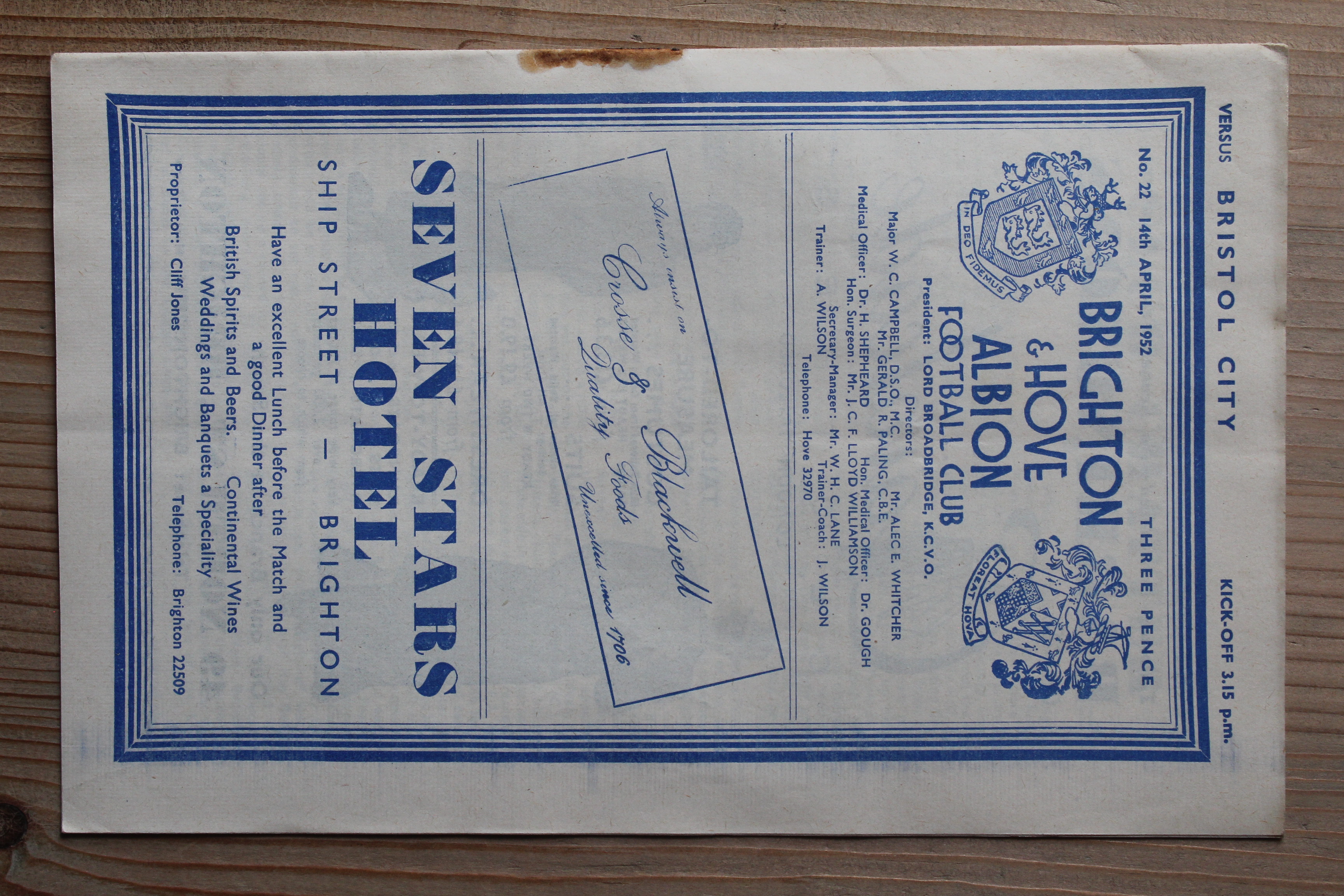 Brighton & Hove Albion FC v Bristol City FC