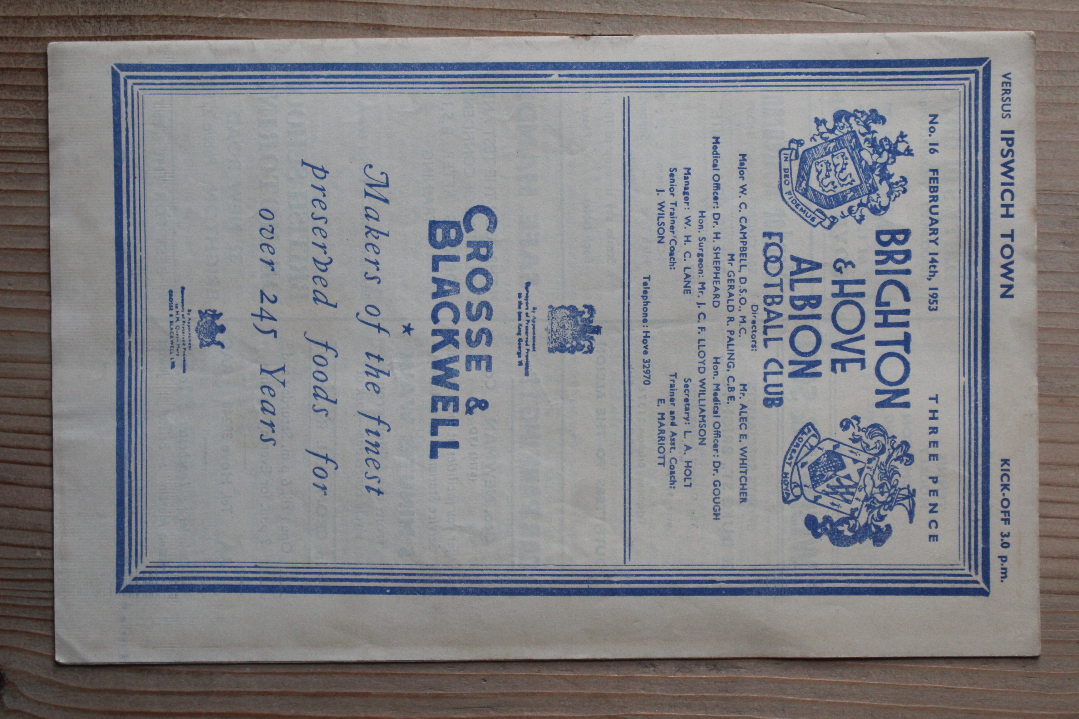 Brighton & Hove Albion FC v Ipswich Town FC