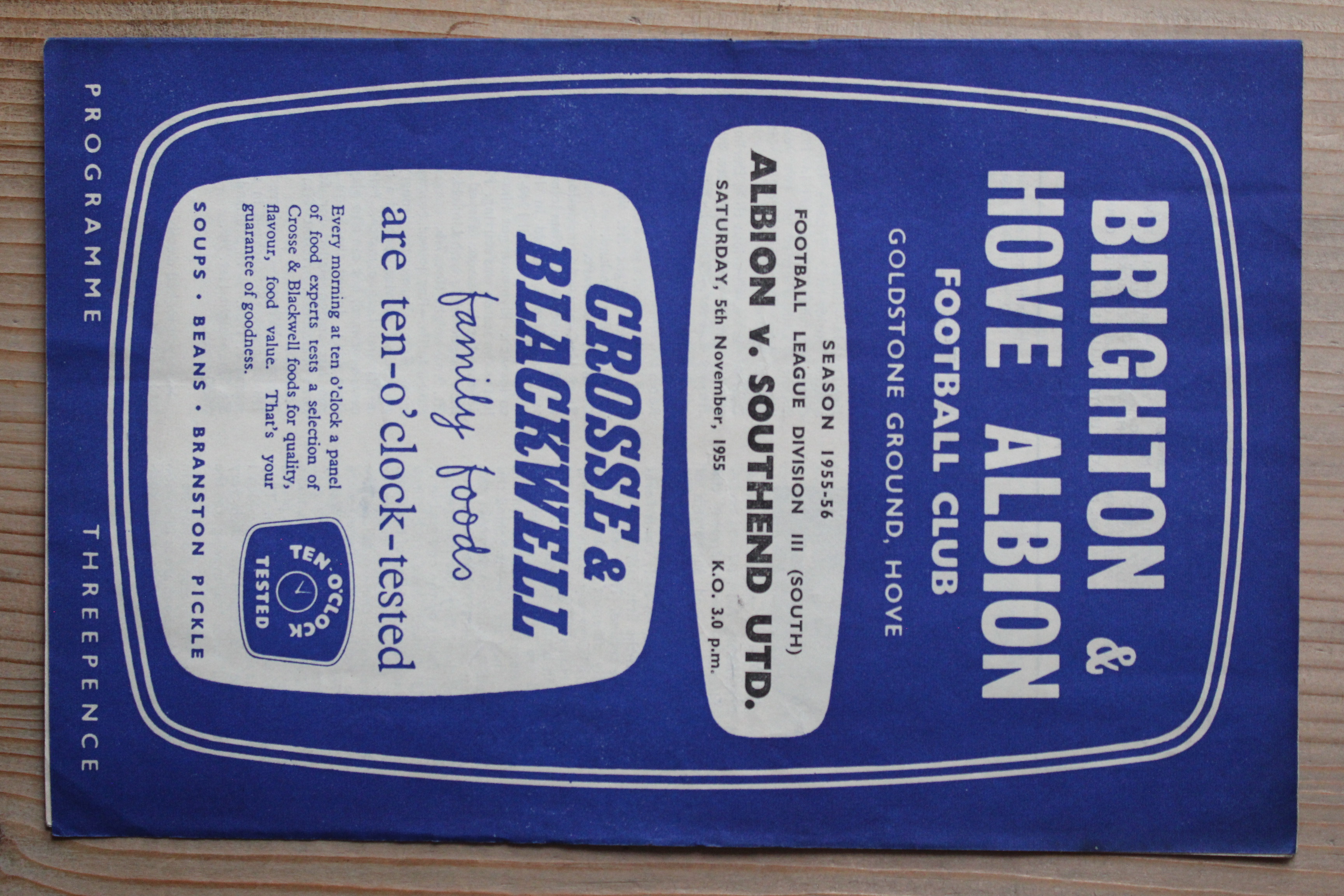 Brighton & Hove Albion FC v Southend United FC
