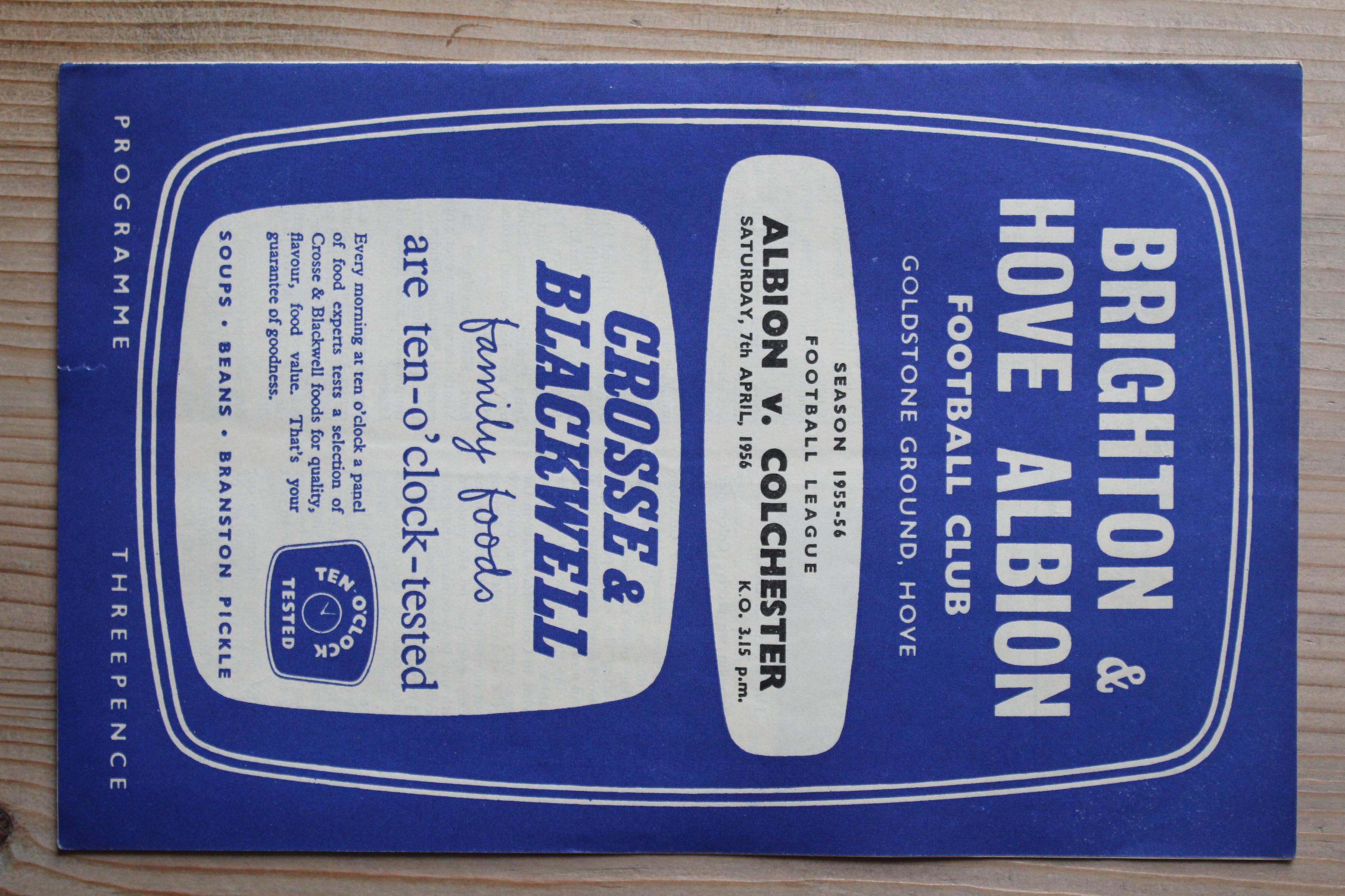 Brighton & Hove Albion FC v Colchester United FC