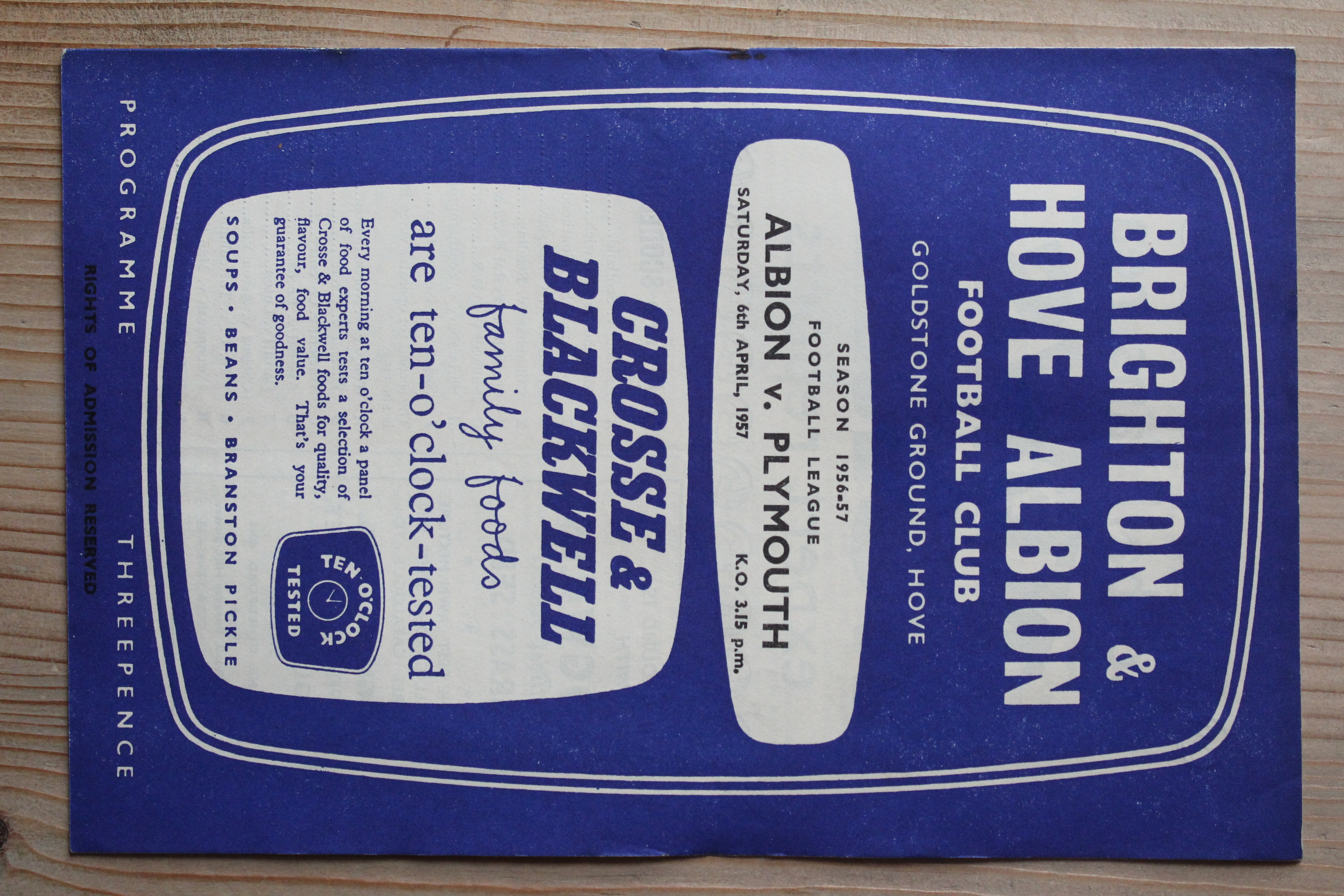 Brighton & Hove Albion FC v Plymouth Argyle FC