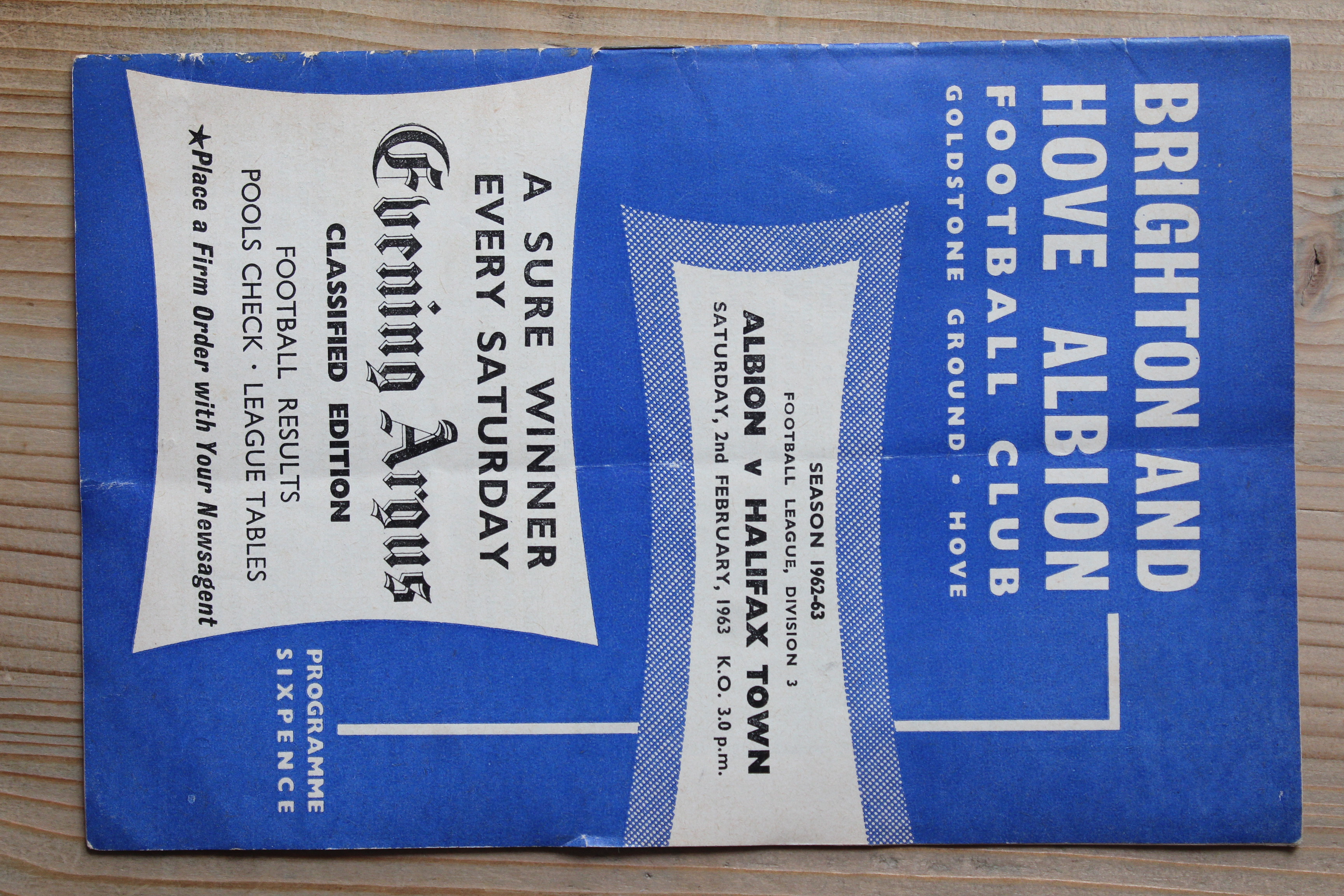 Brighton & Hove Albion FC v Halifax Town A.F.C