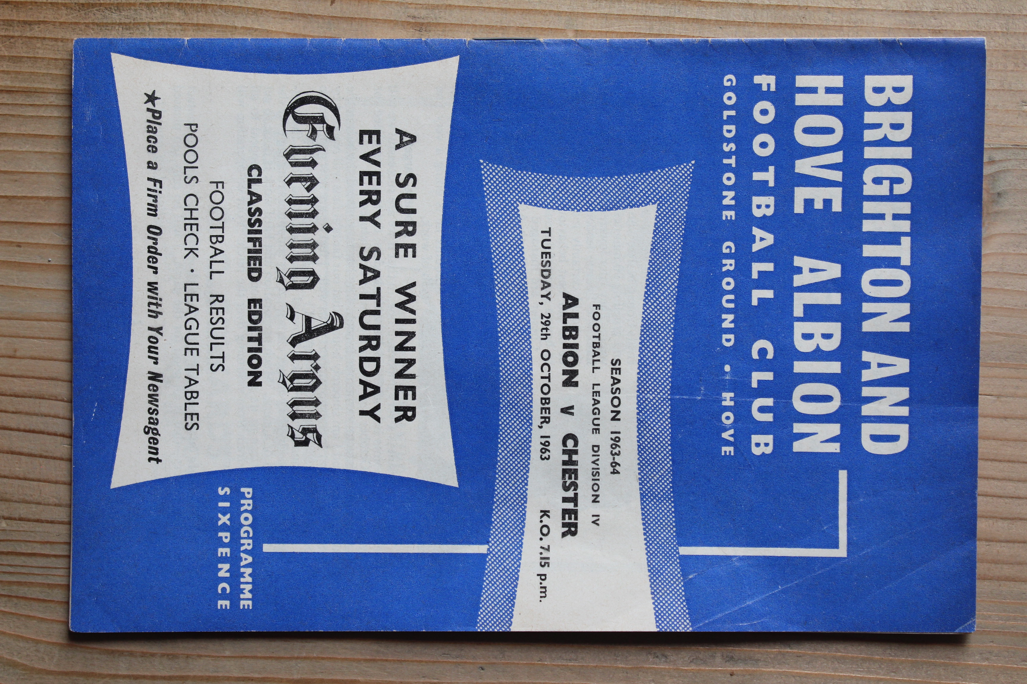 Brighton & Hove Albion FC v Chester City FC