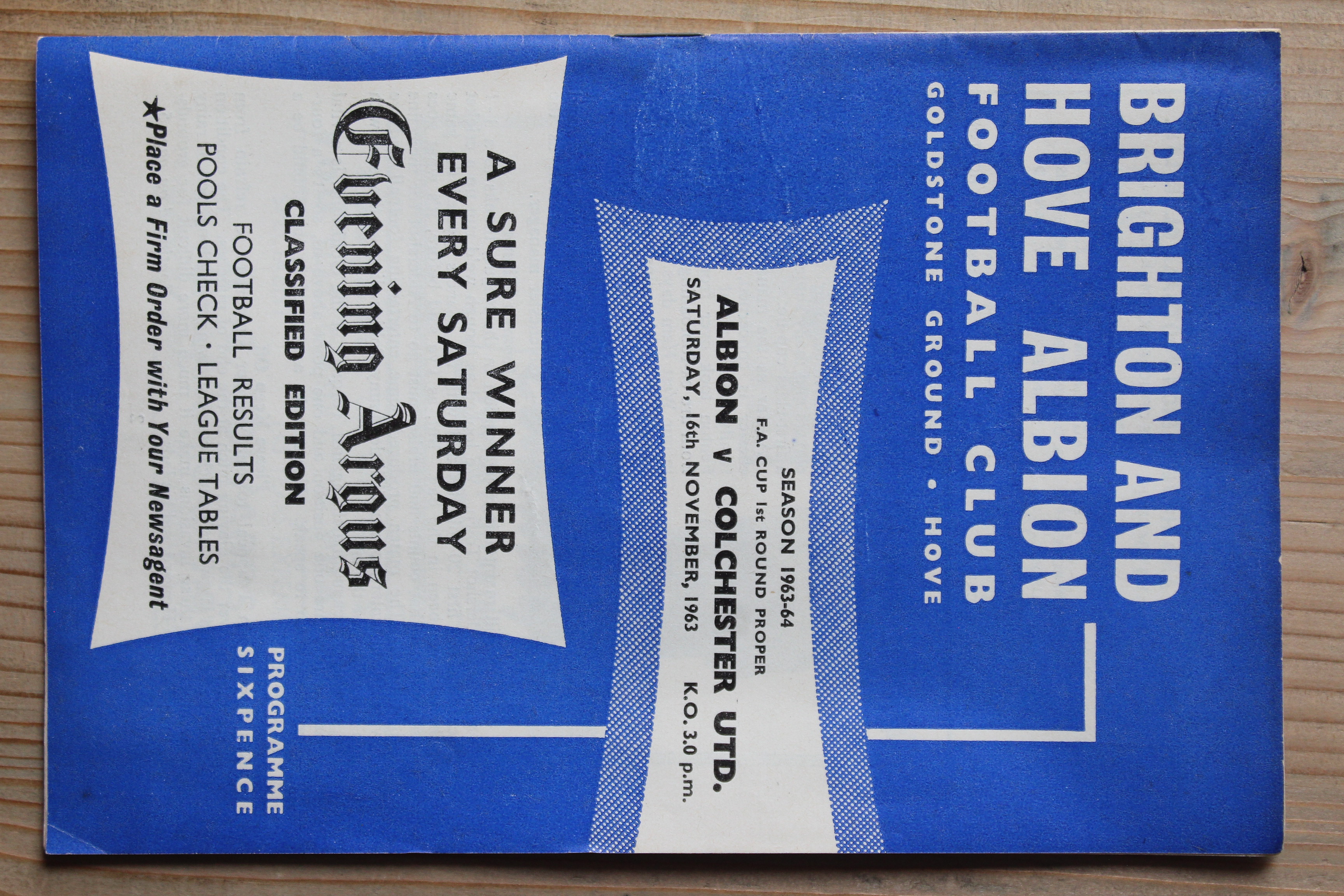 Brighton & Hove Albion FC v Colchester United FC