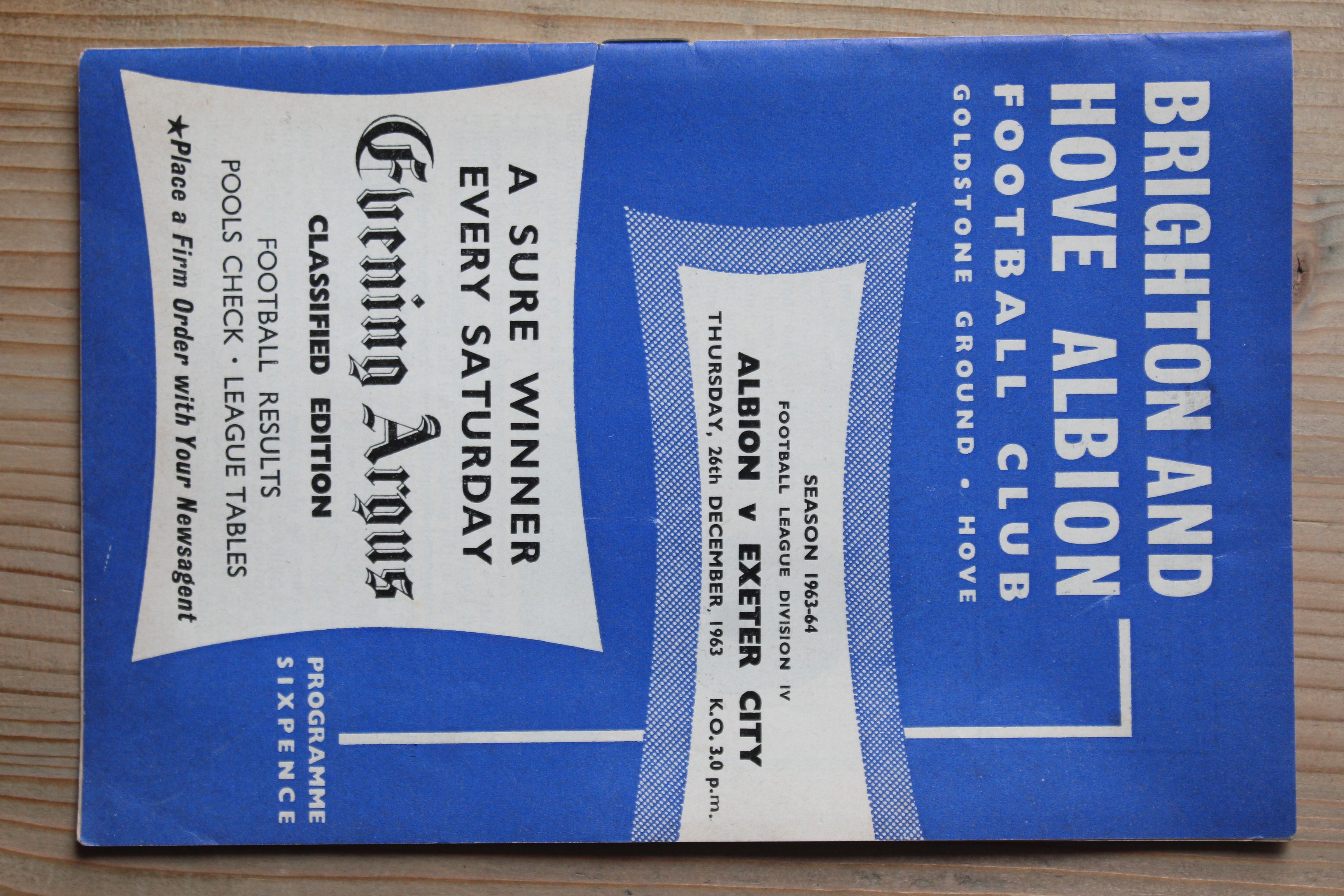 Brighton & Hove Albion FC v Exeter City FC