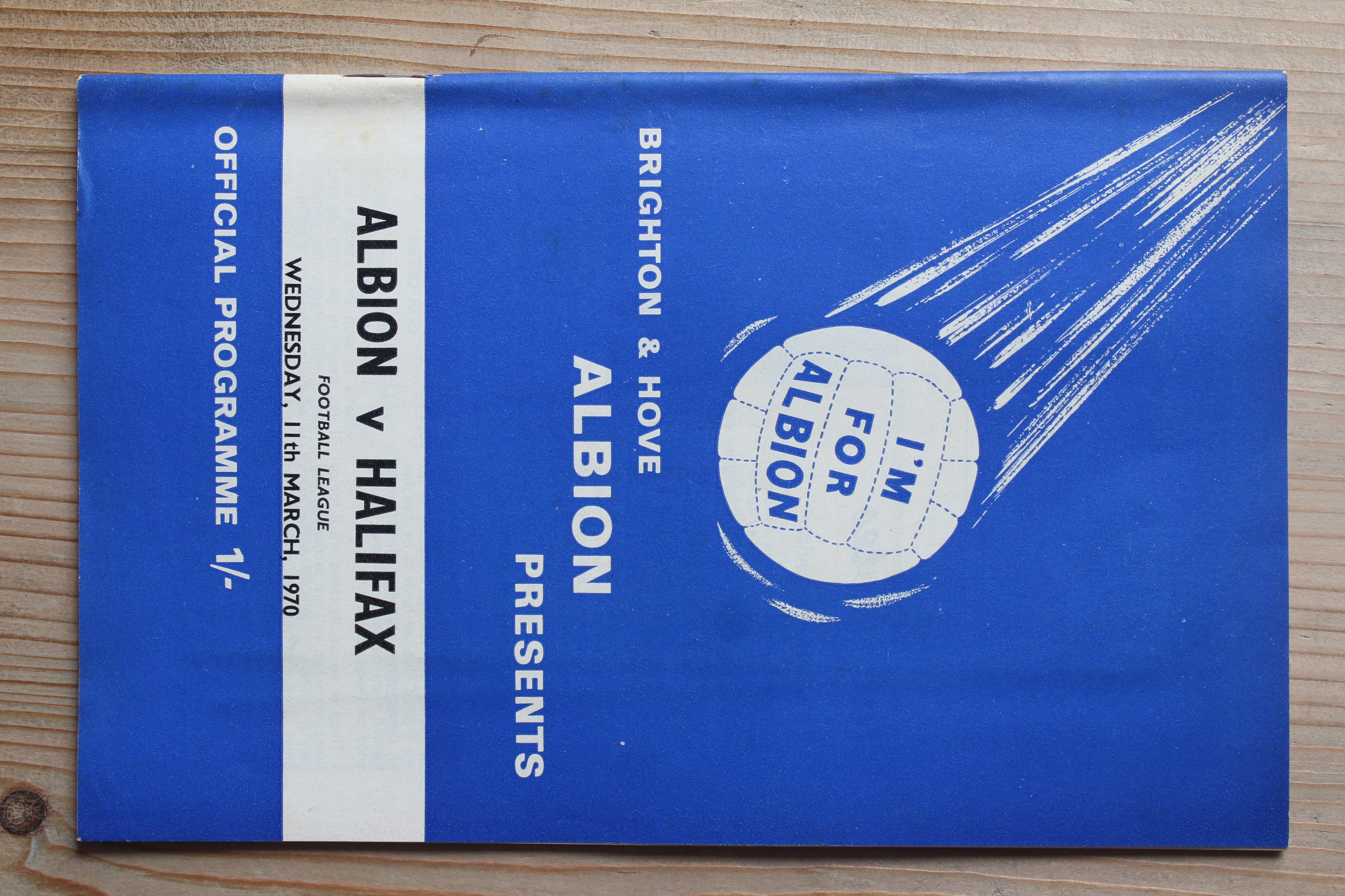 Brighton & Hove Albion FC v Halifax Town A.F.C