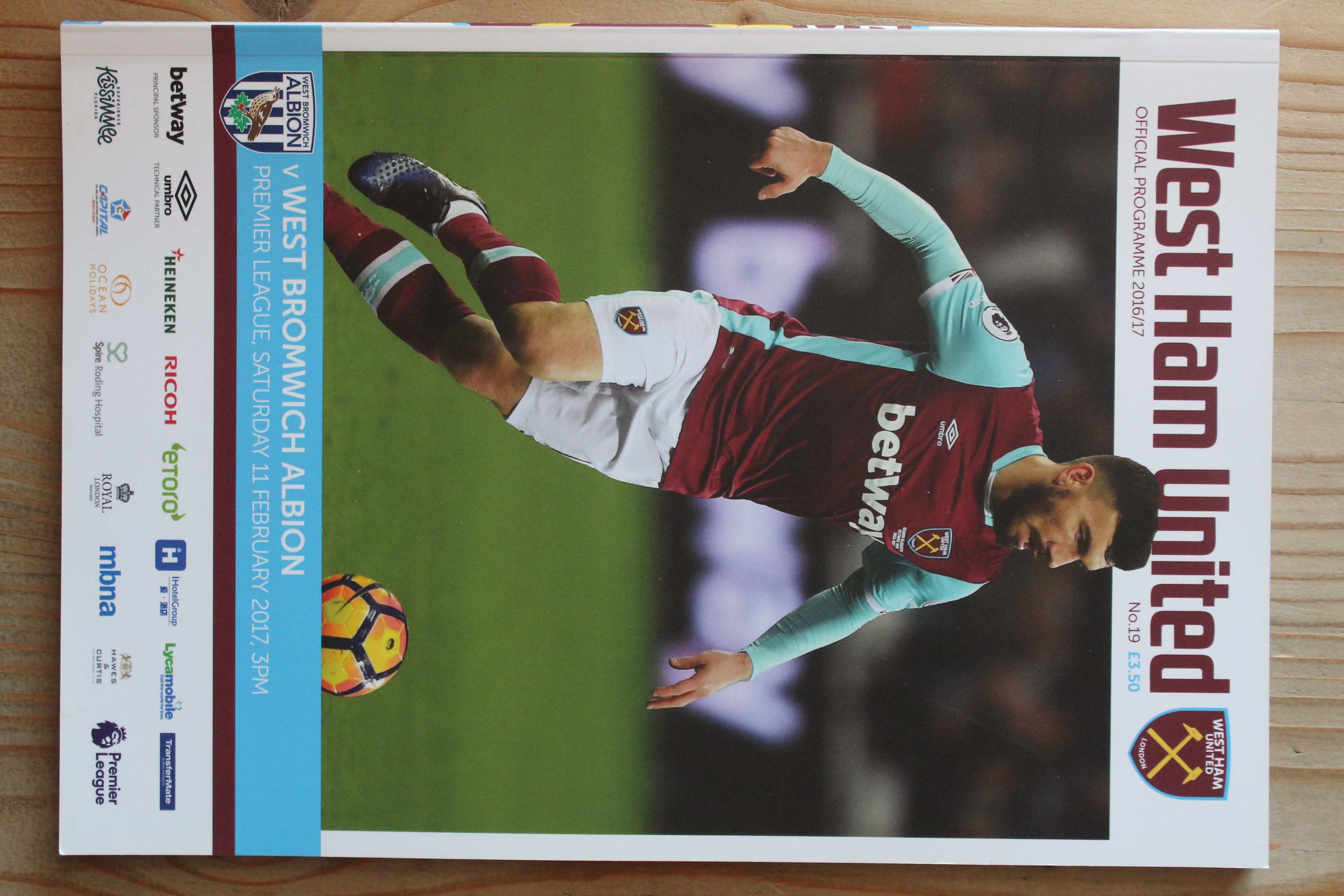 West Ham United FC v West Bromwich Albion FC 