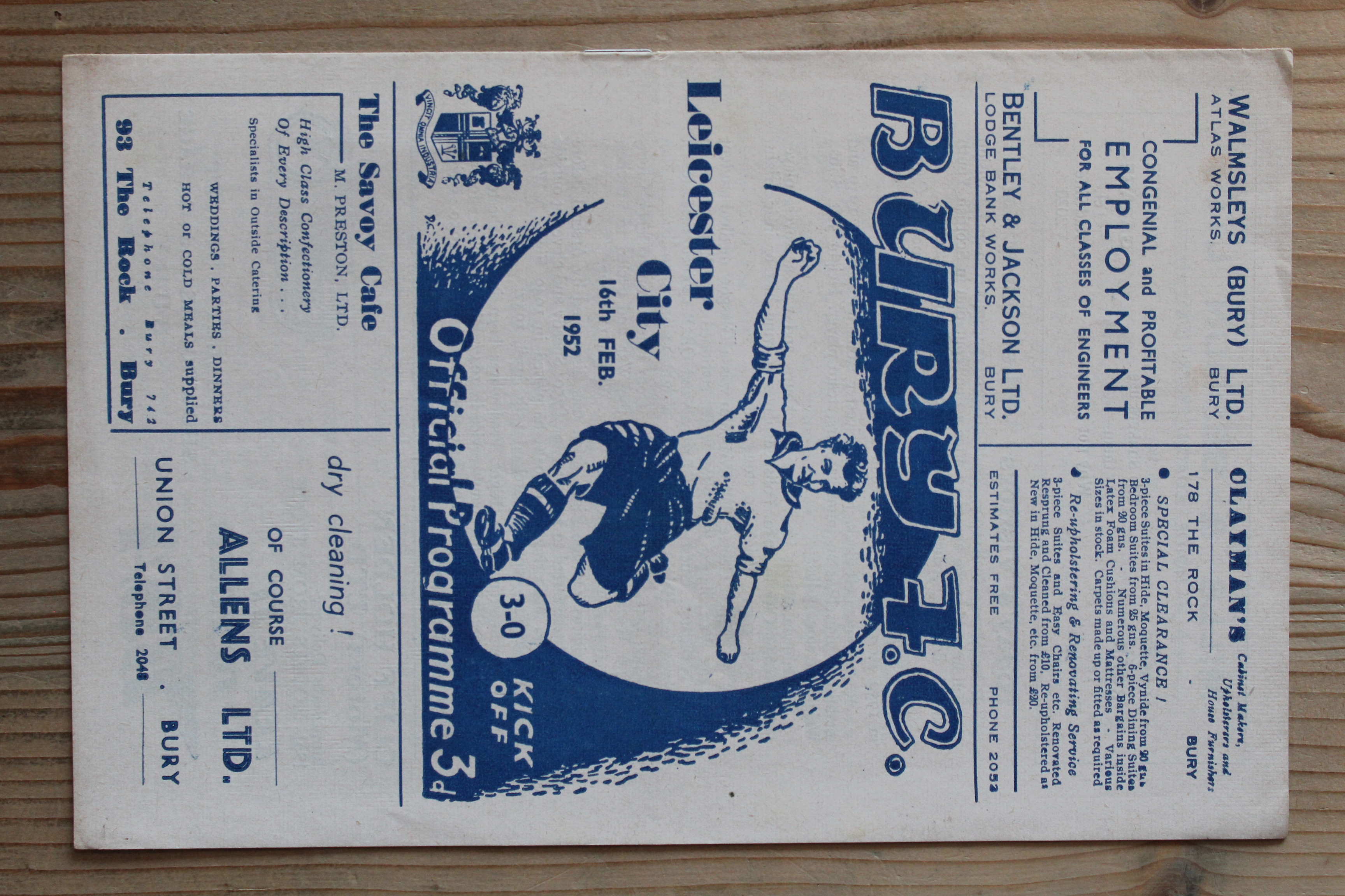 Bury FC v Leicester City FC