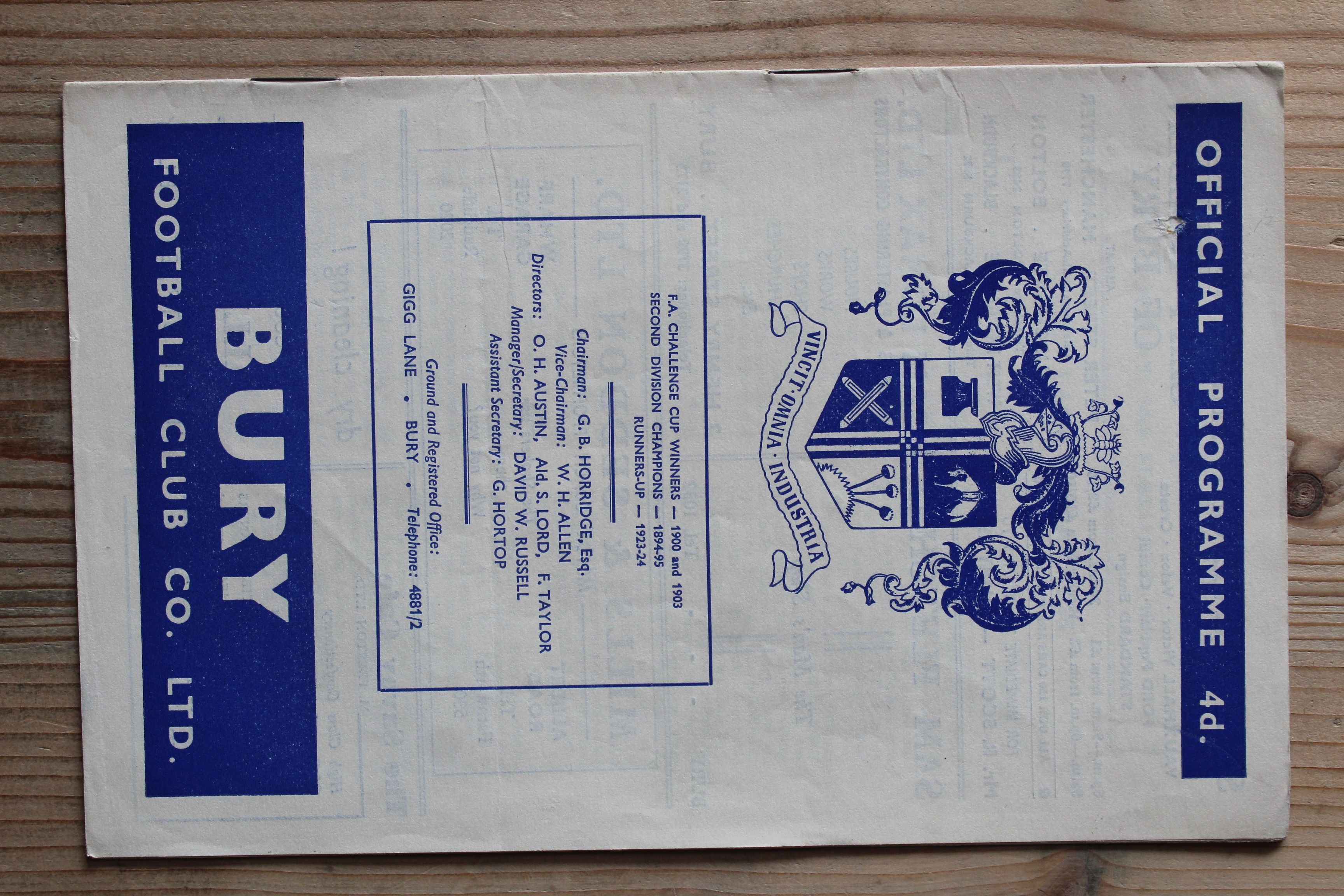 Bury FC v Torquay United FC