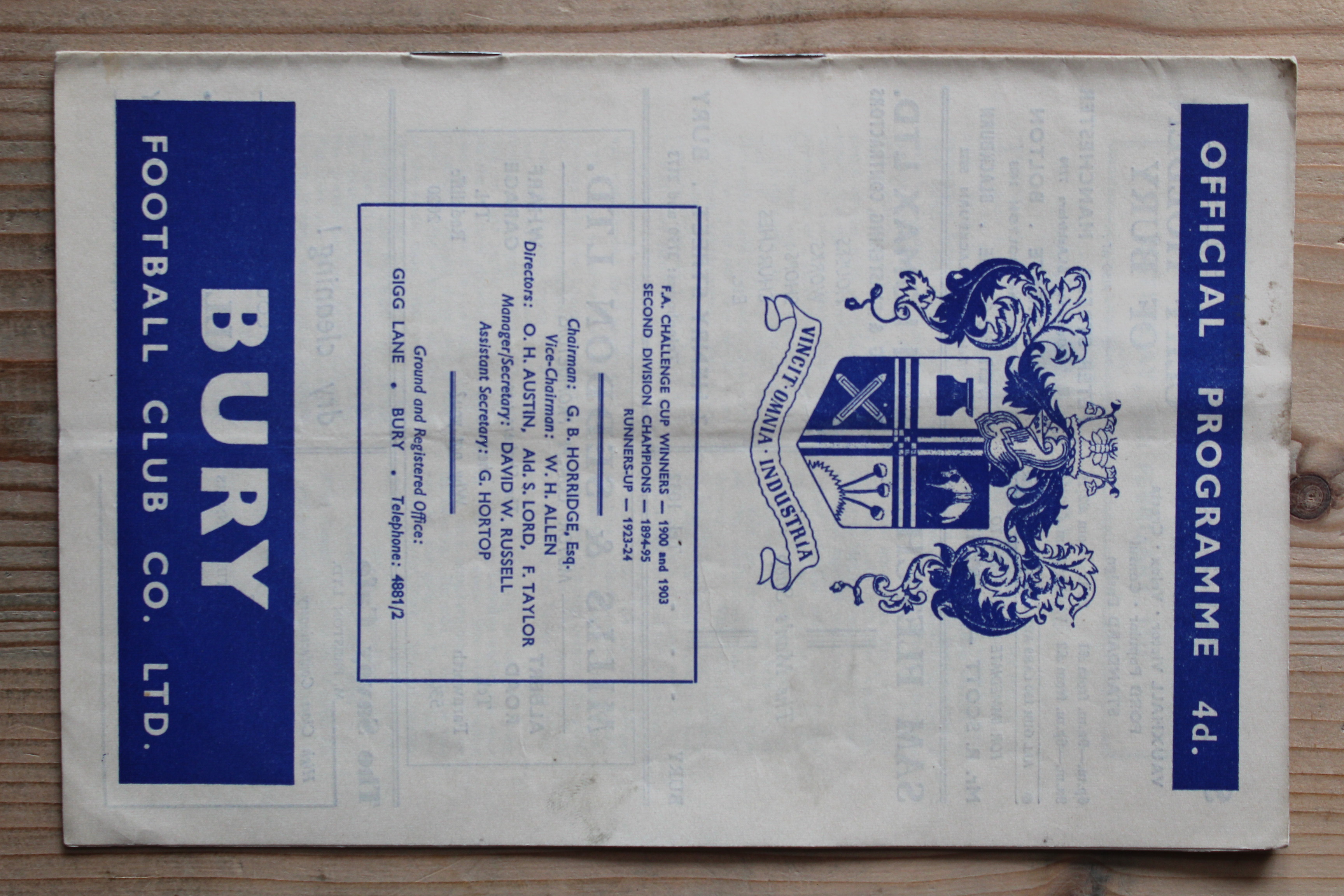 Bury FC v Tranmere Rovers FC