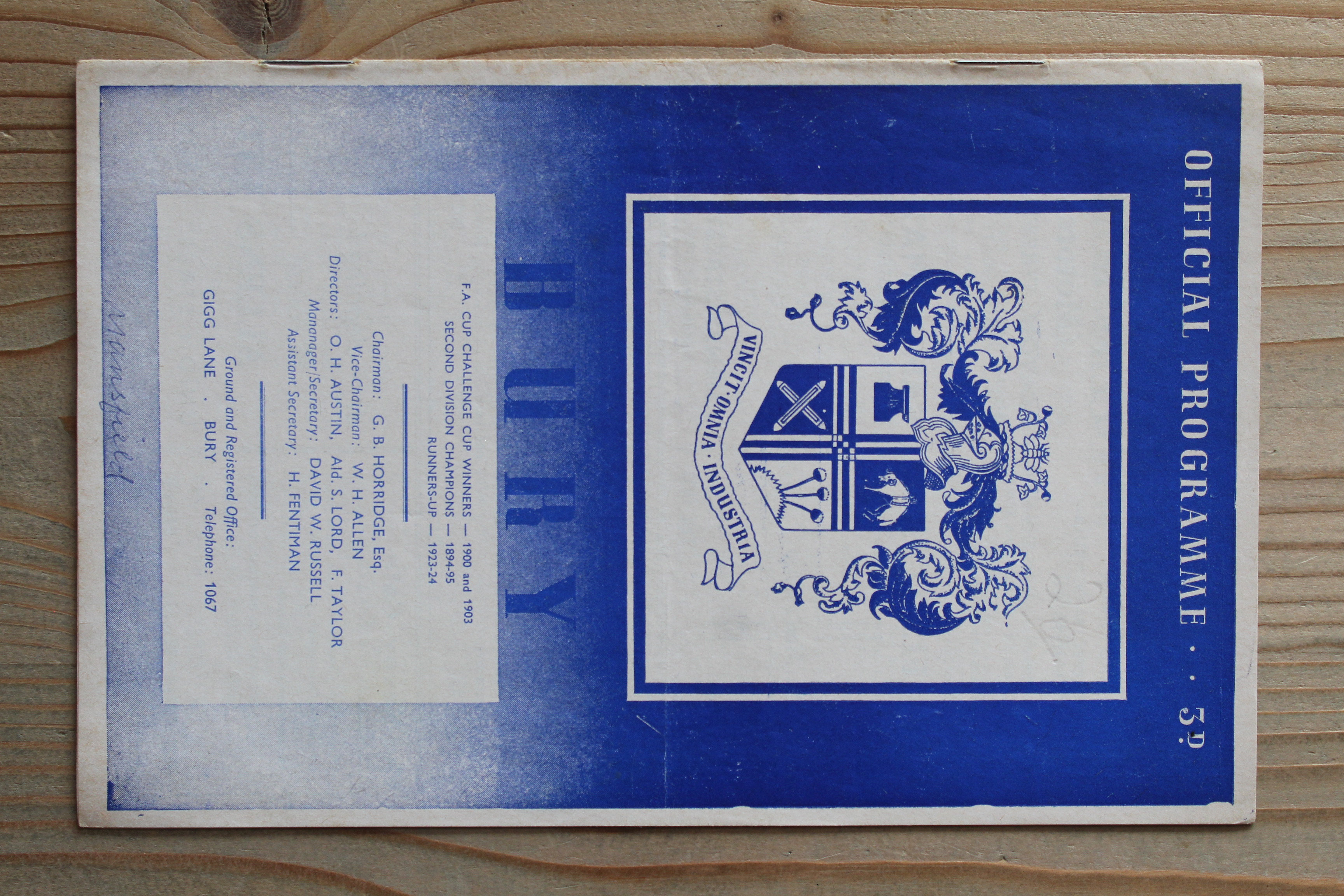 Bury FC v Mansfield Town FC