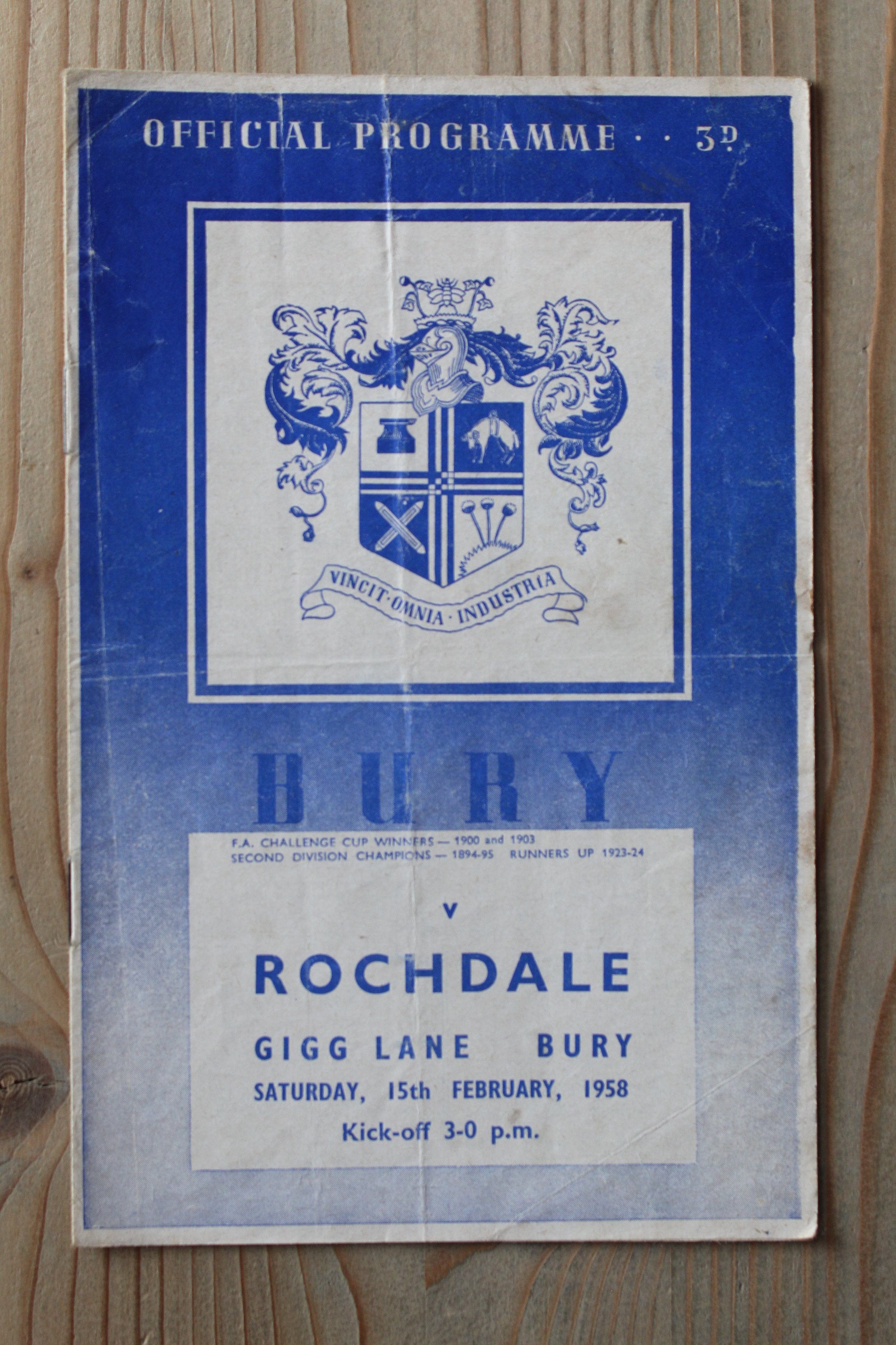 Bury FC v Rochdale FC