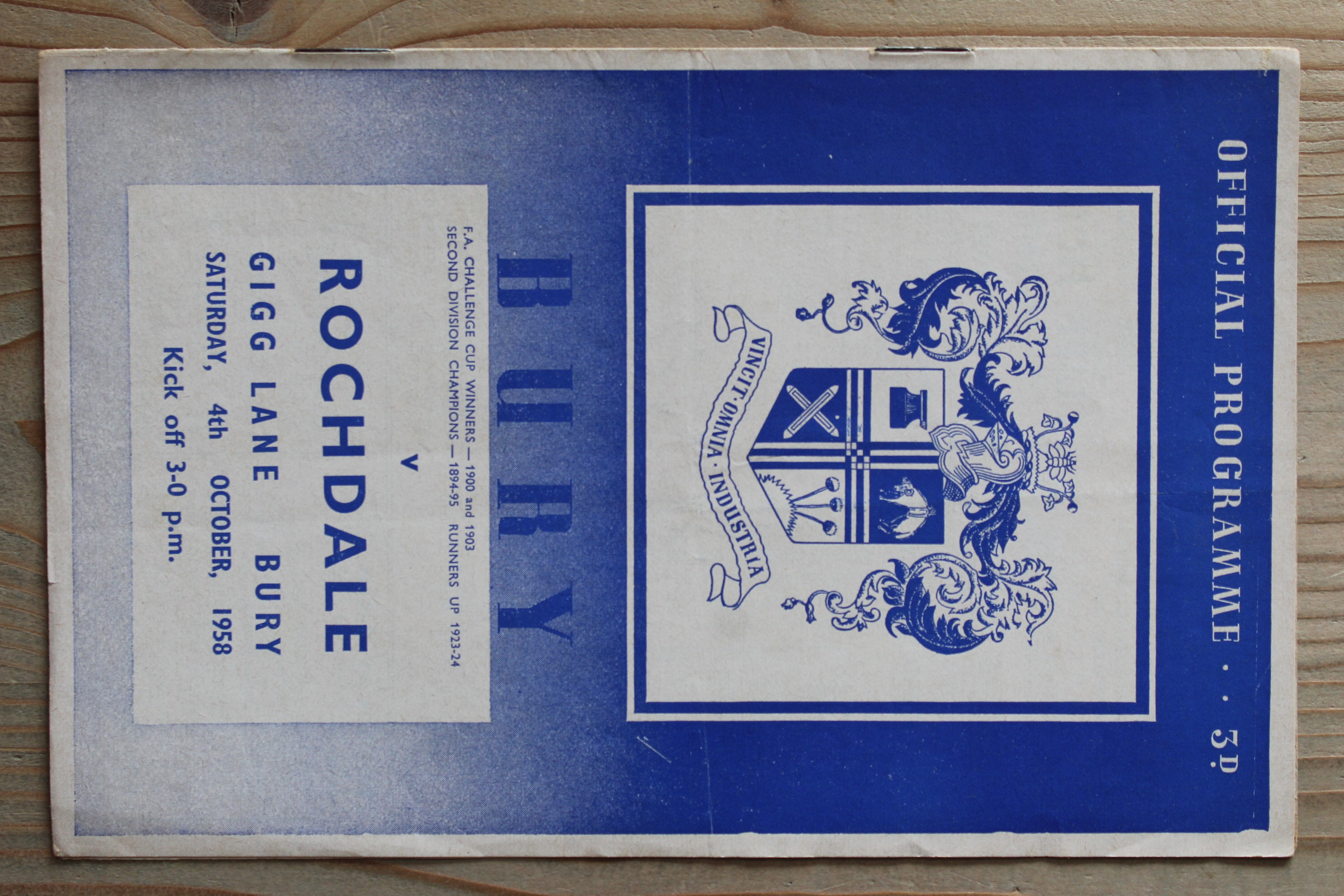 Bury FC v Rochdale FC