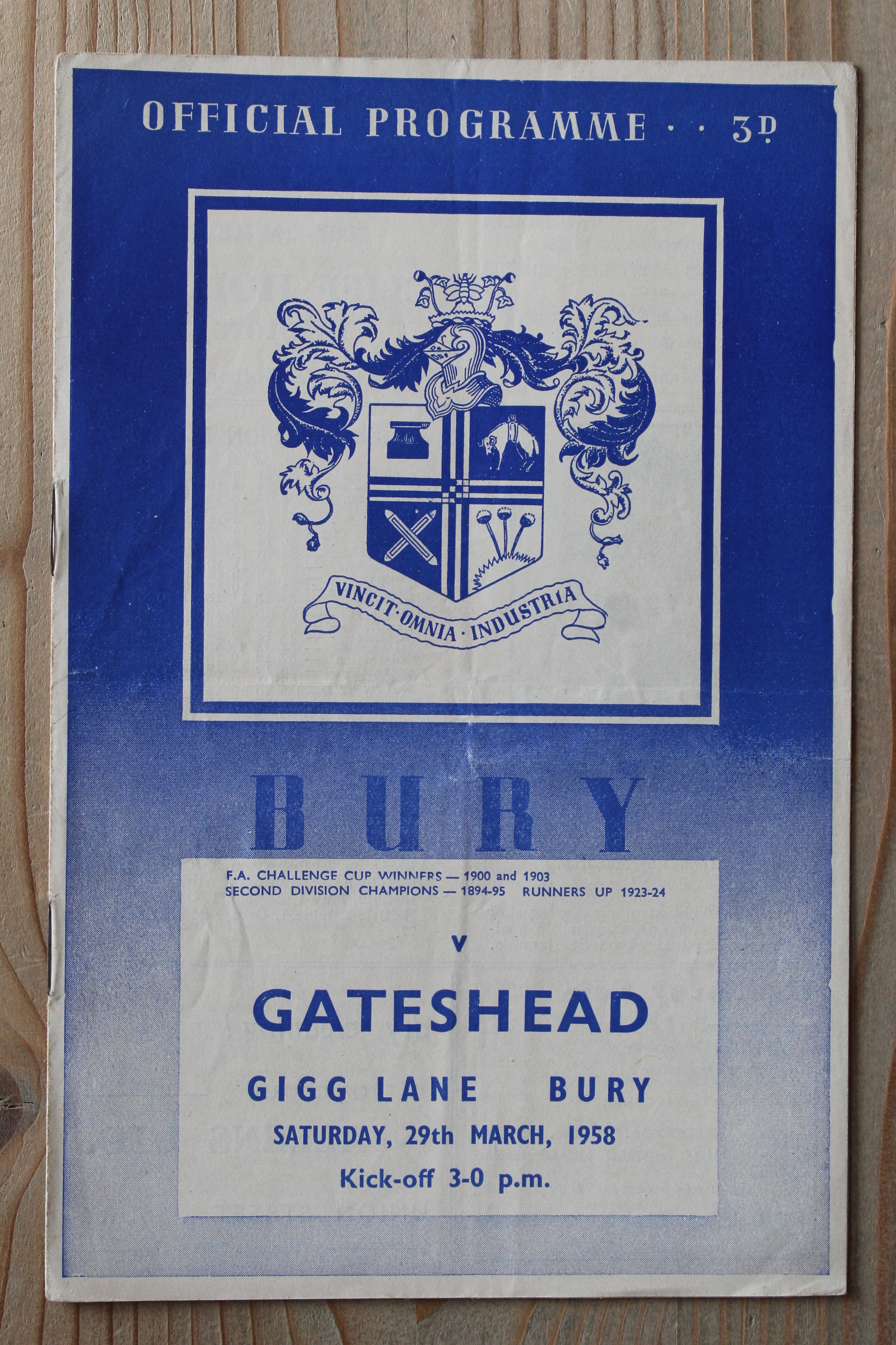 Bury FC v Gateshead