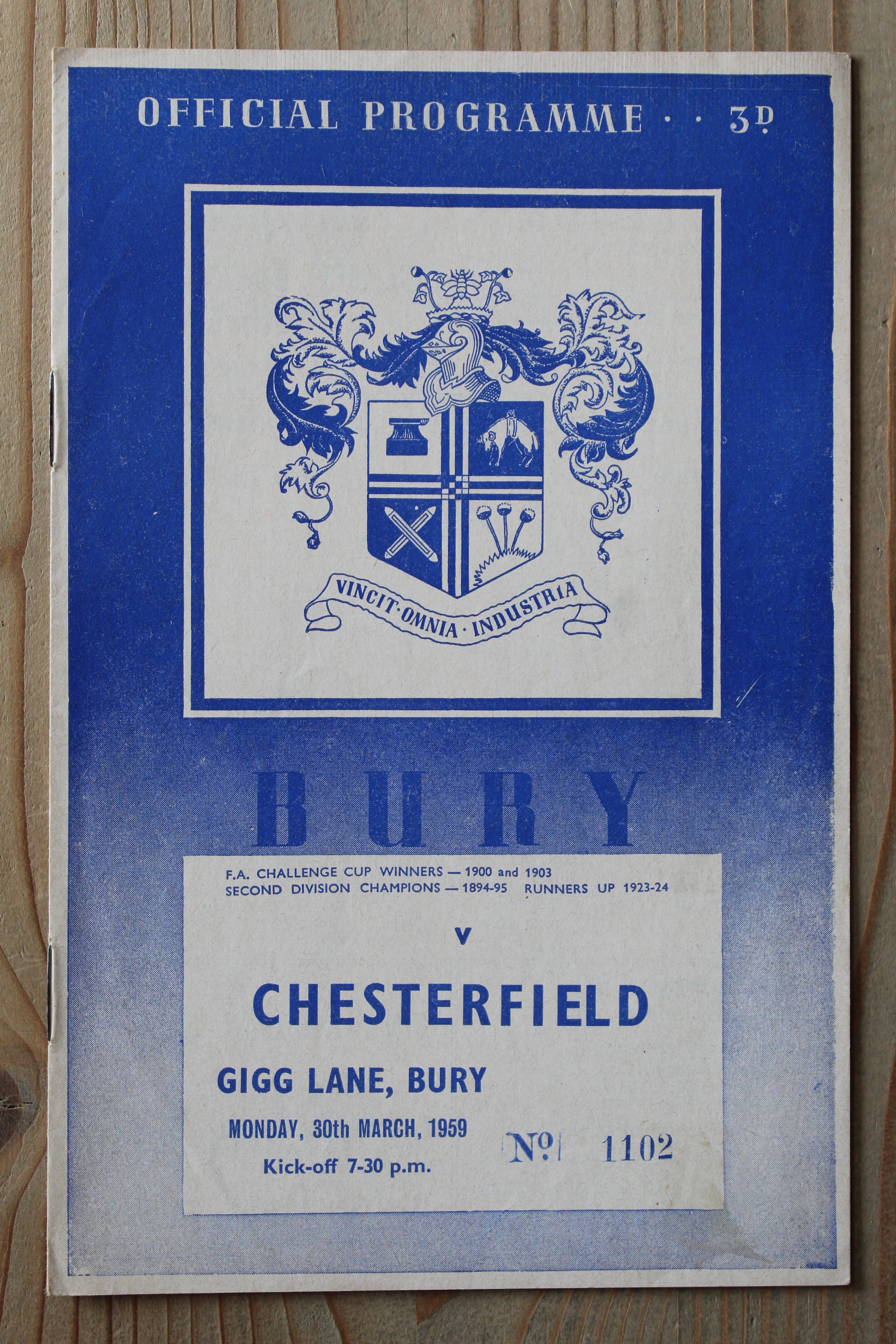 Bury FC v Chesterfield FC