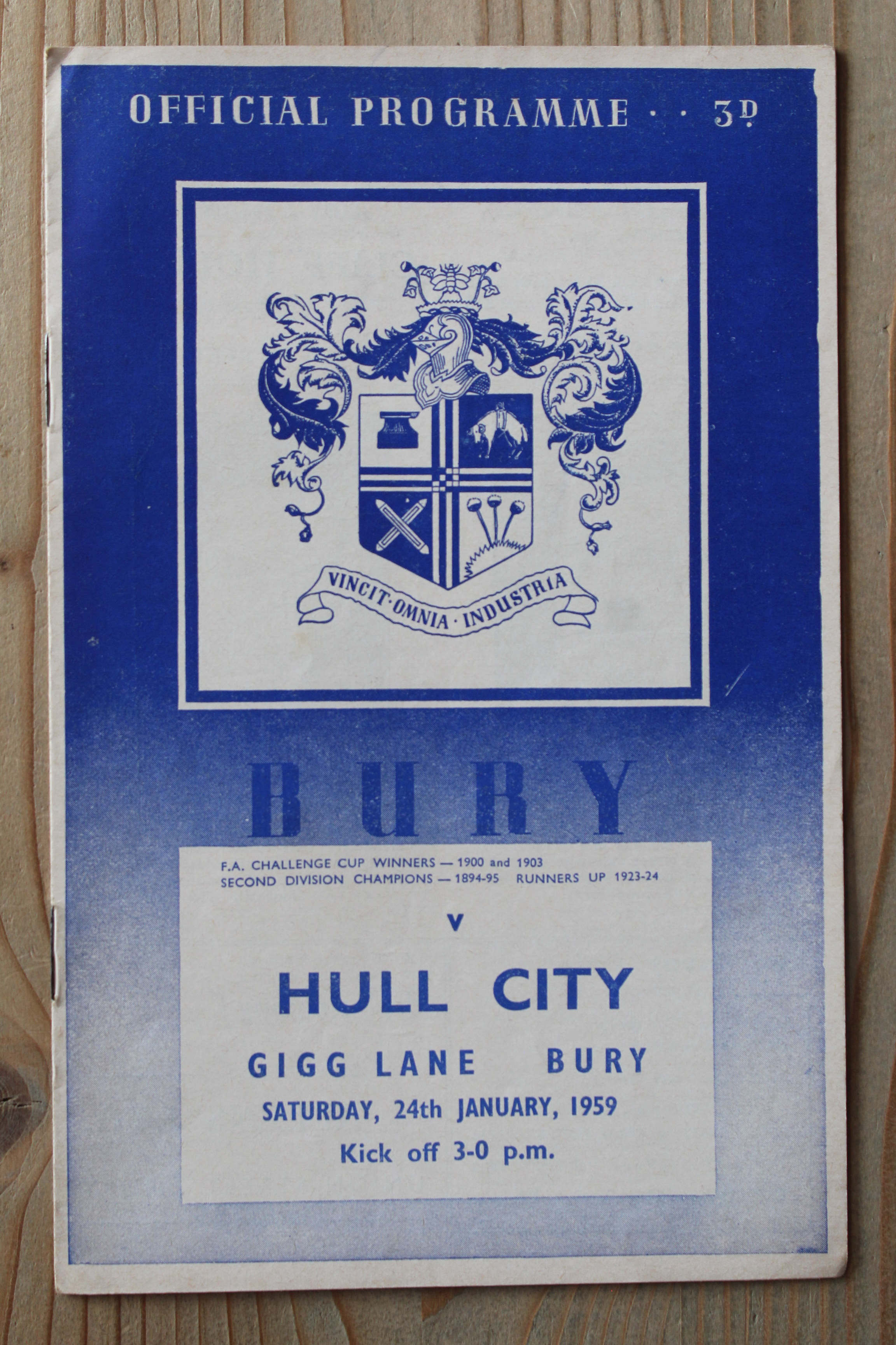 Bury FC v Hull City FC