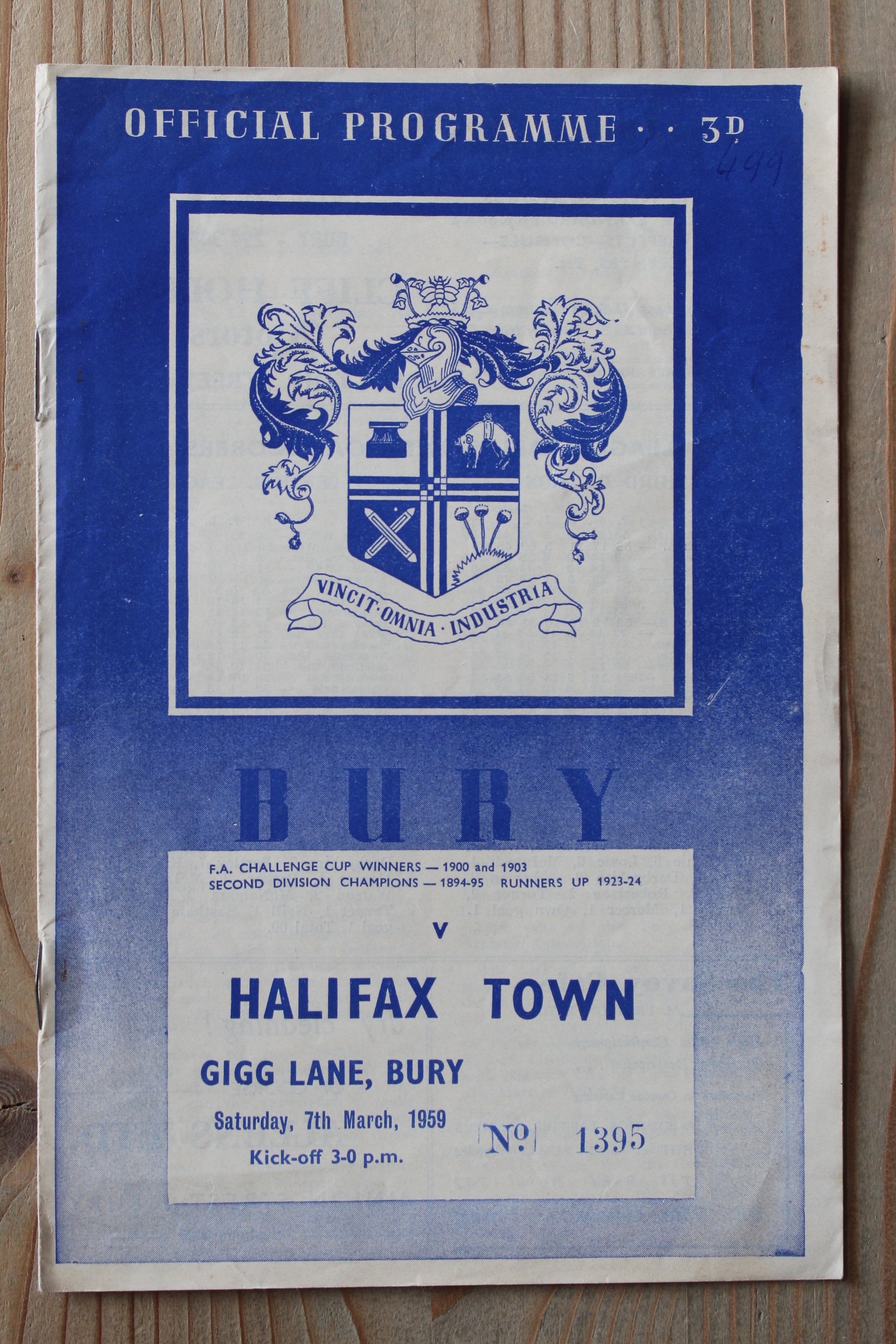 Bury FC v Halifax Town A.F.C