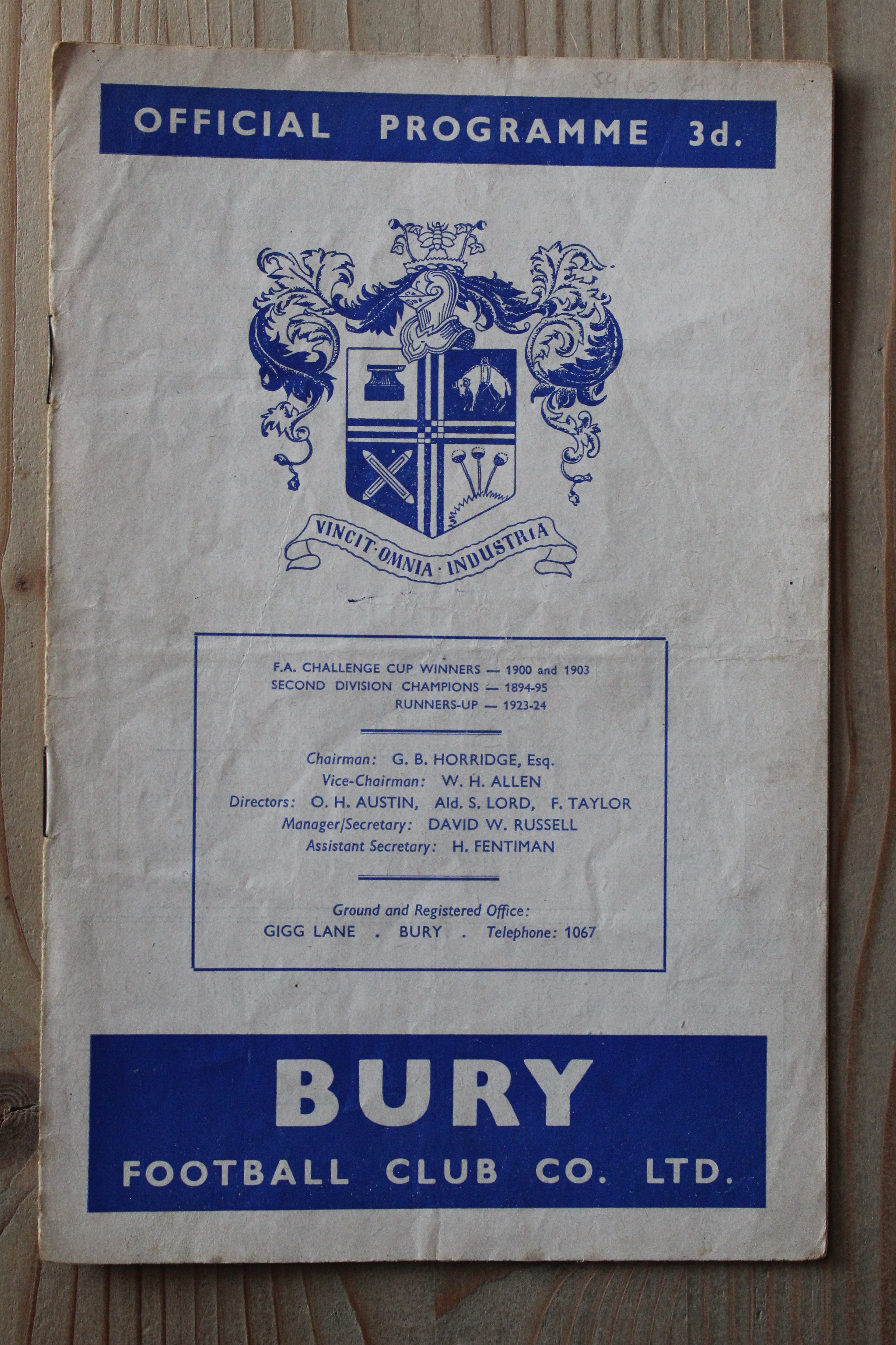 Bury FC v Grimsby Town FC