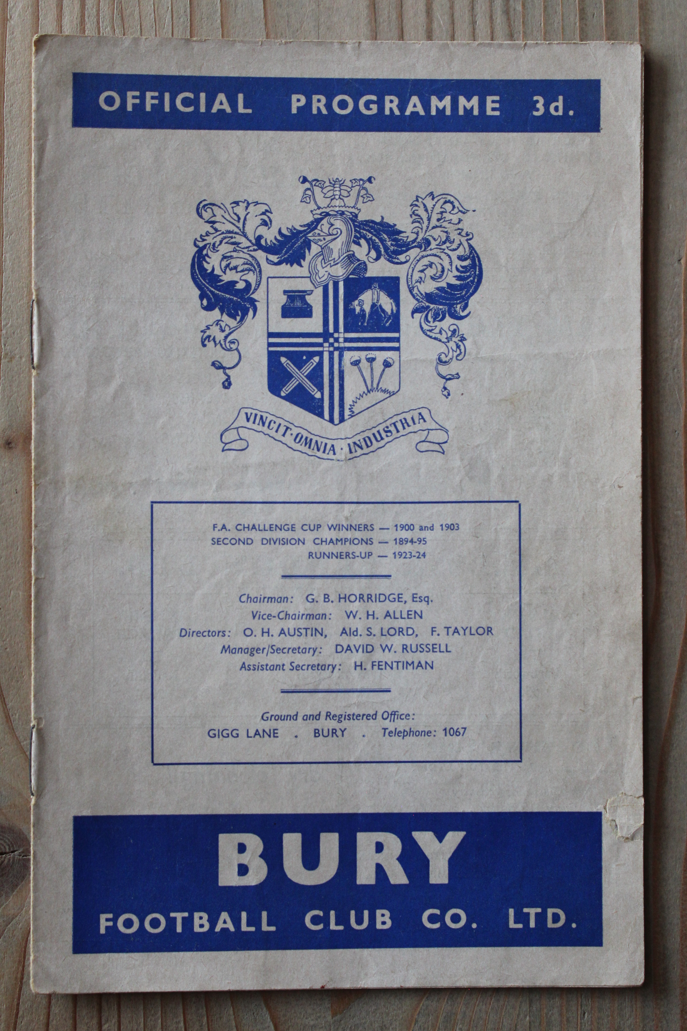 Bury FC v Port Vale FC