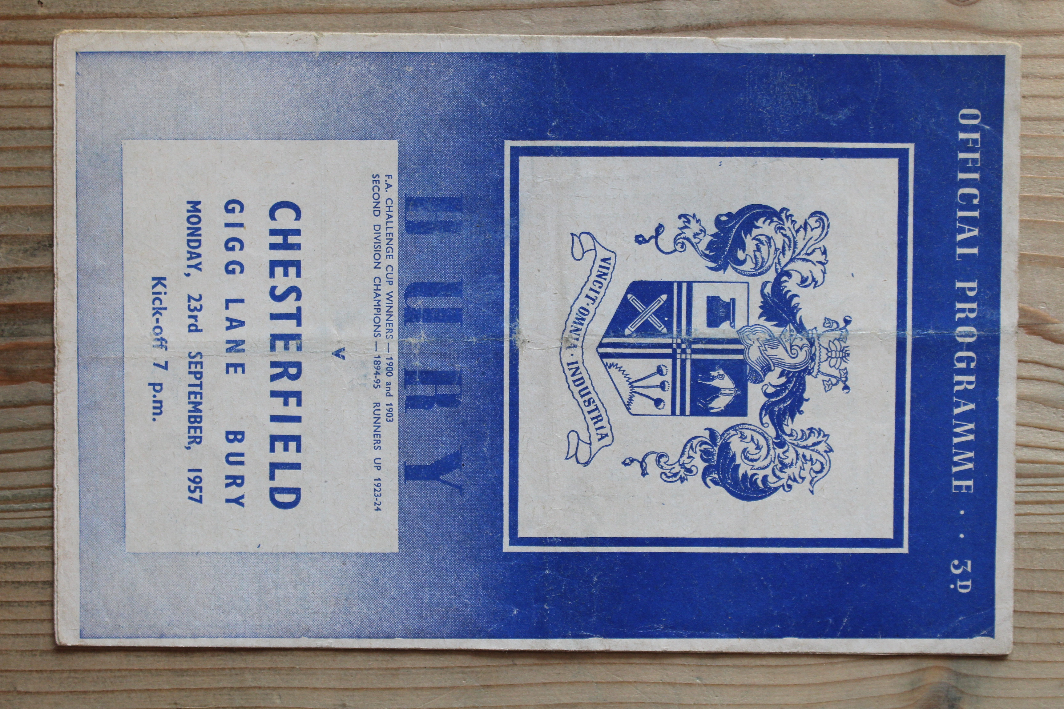 Bury FC v Chesterfield FC