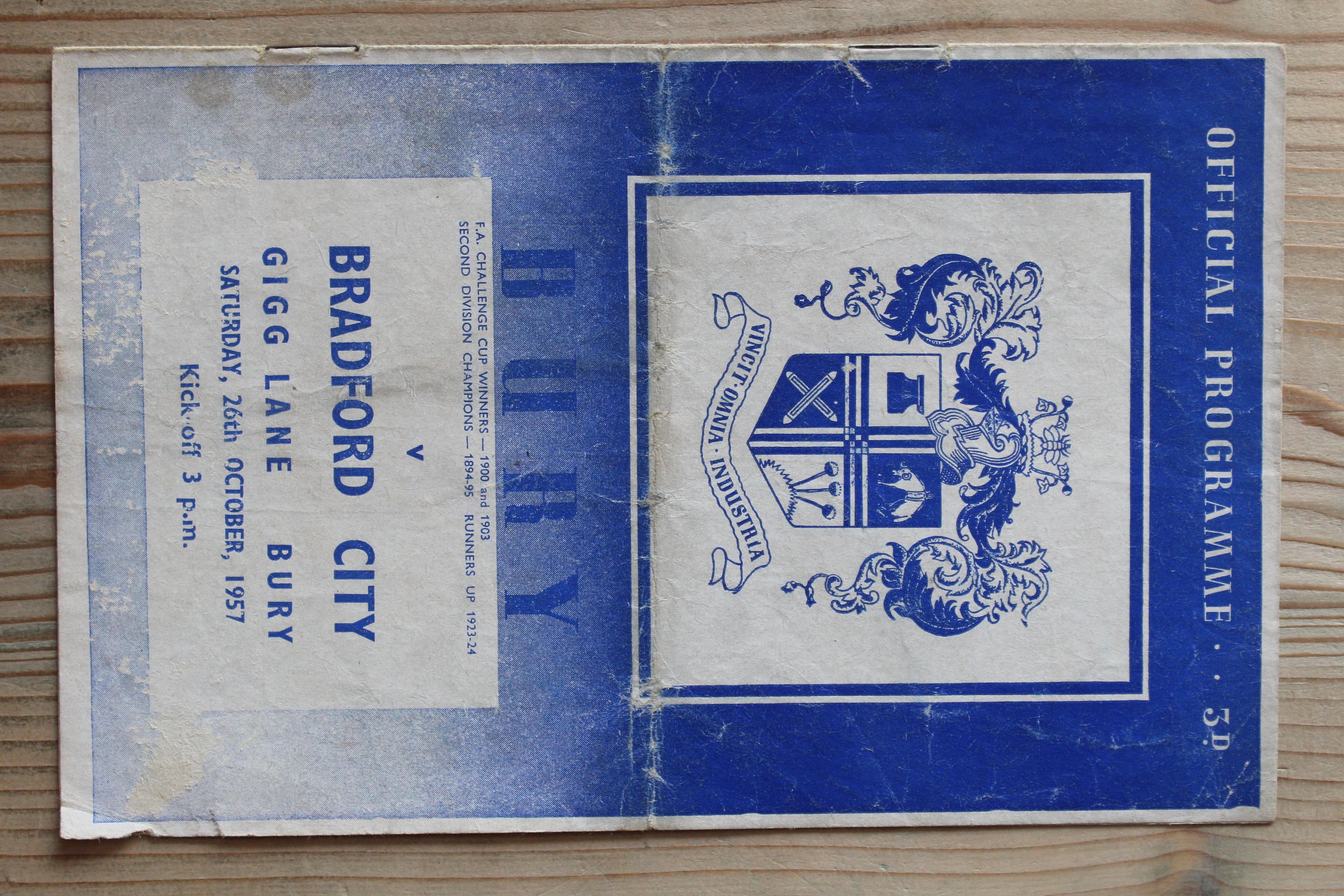 Bury FC v Bradford City FC