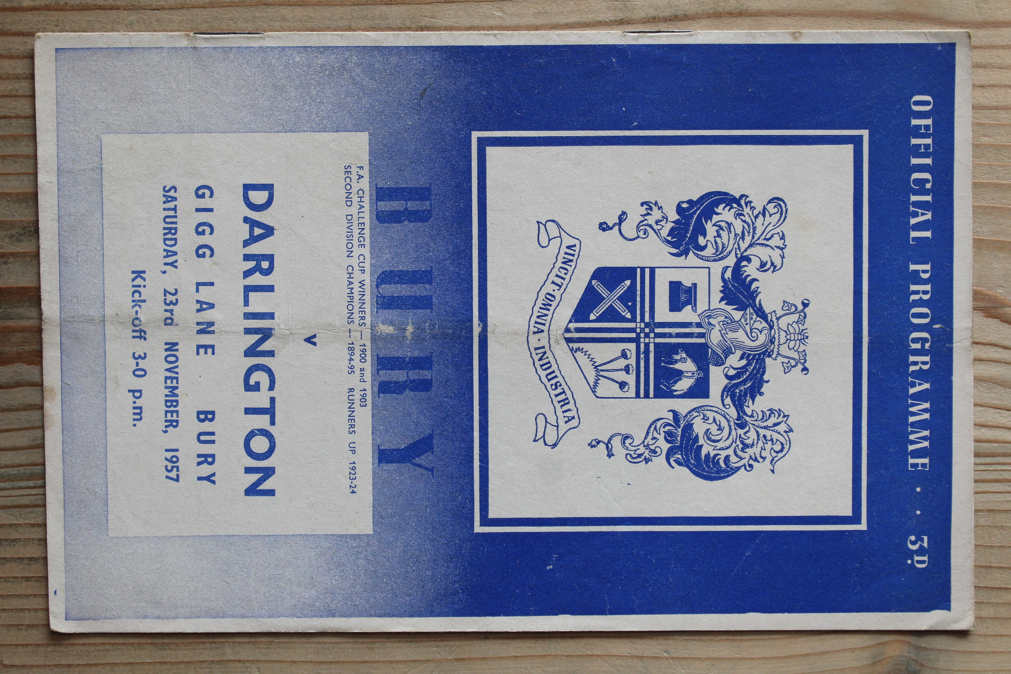 Bury FC v Darlington FC