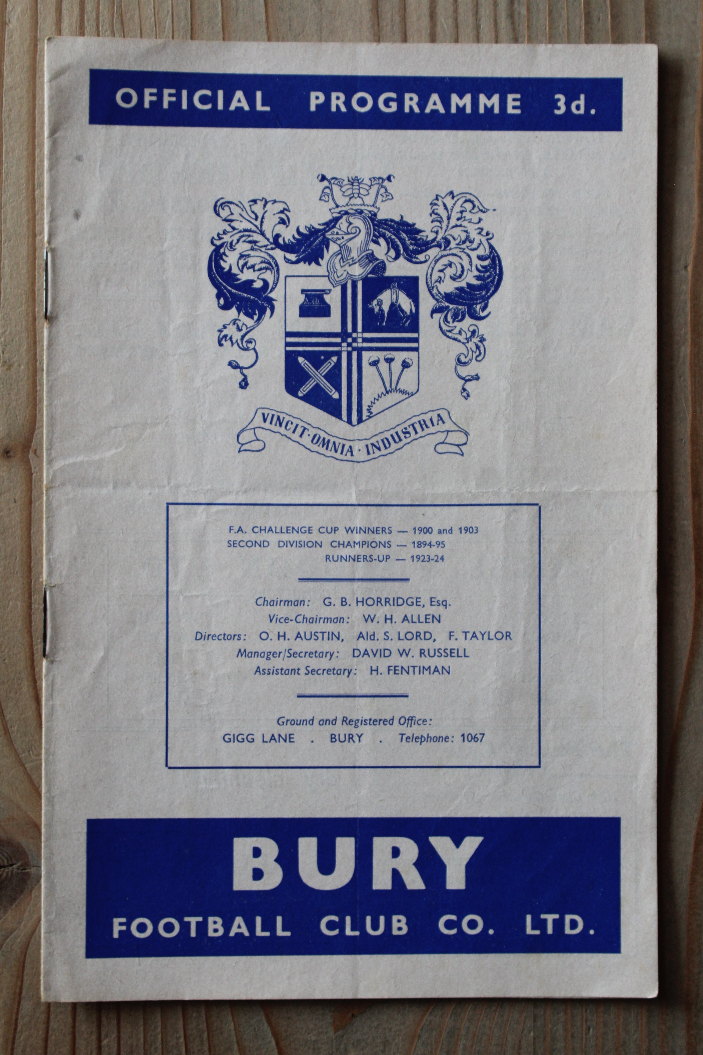 Bury FC v Coventry City FC