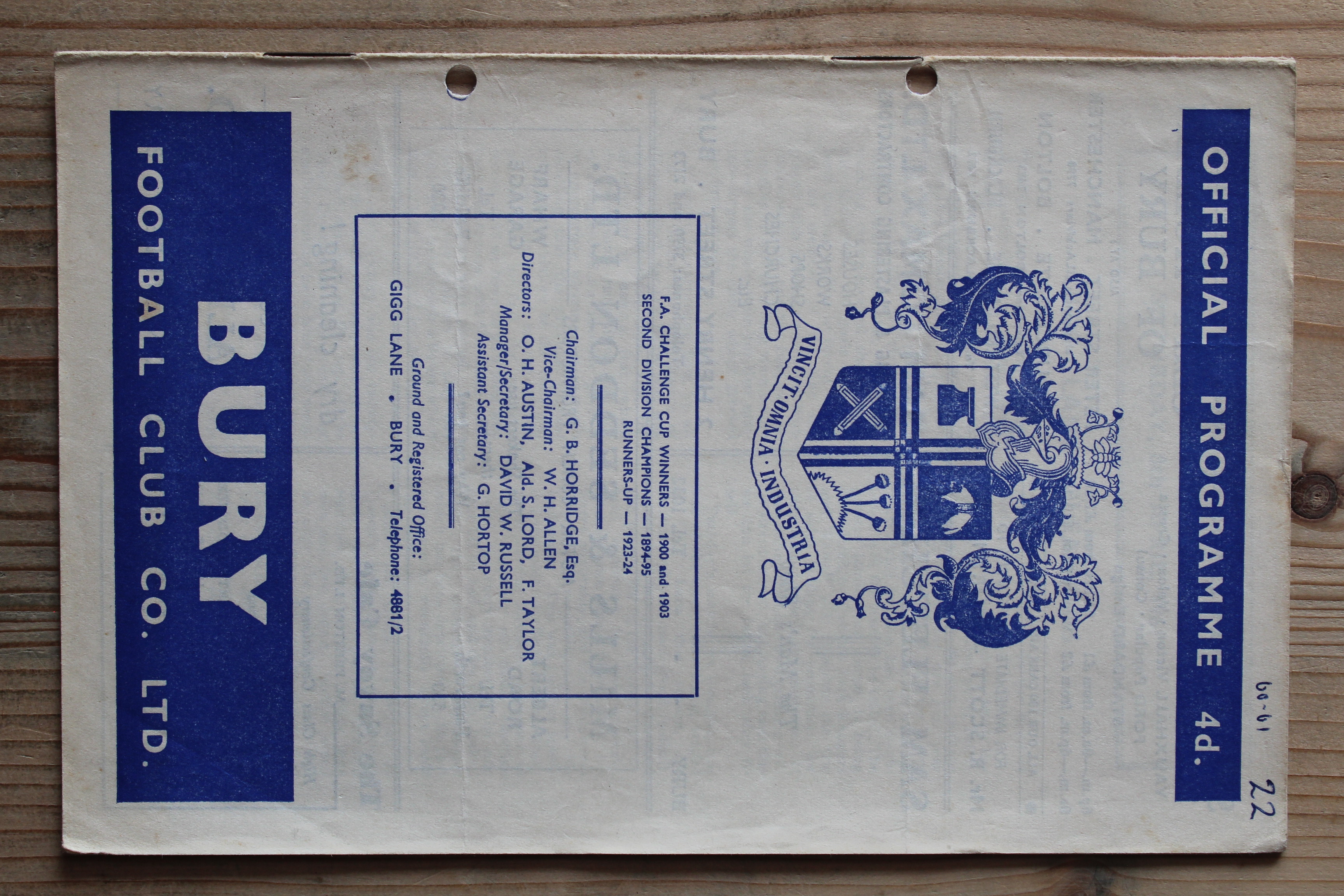 Bury FC v Norwich City FC