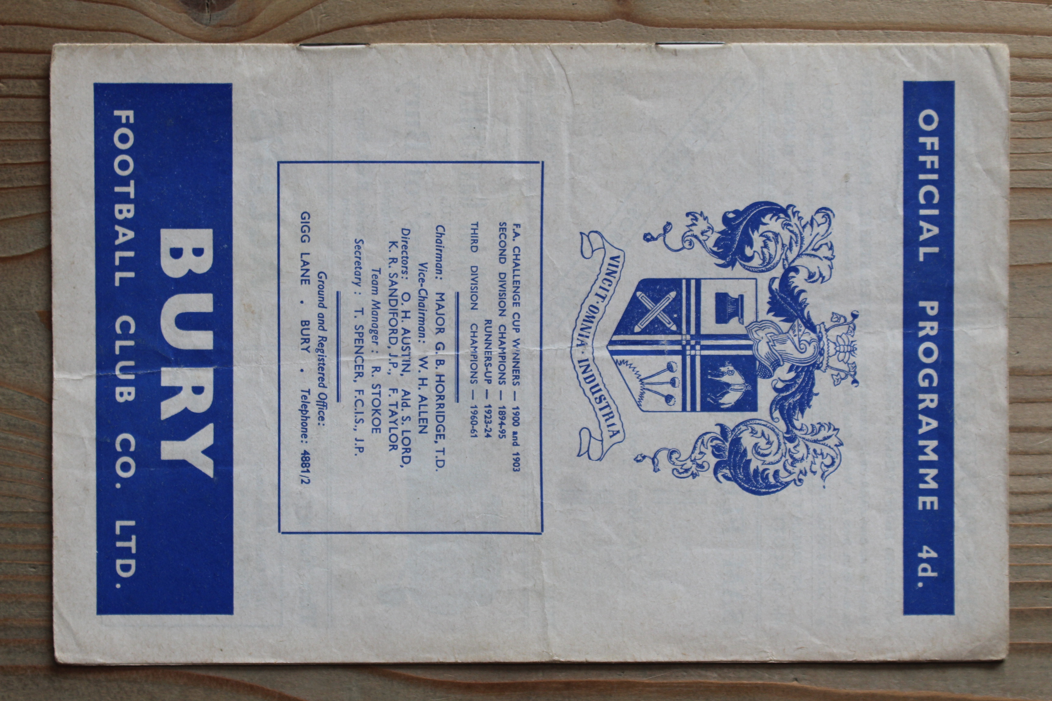Bury FC v Cardiff City FC