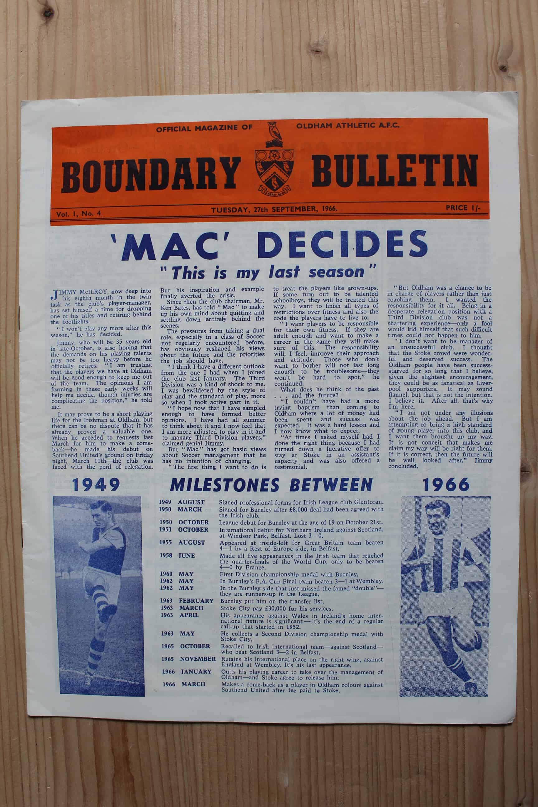 Oldham Athletic FC v Mansfield Town FC