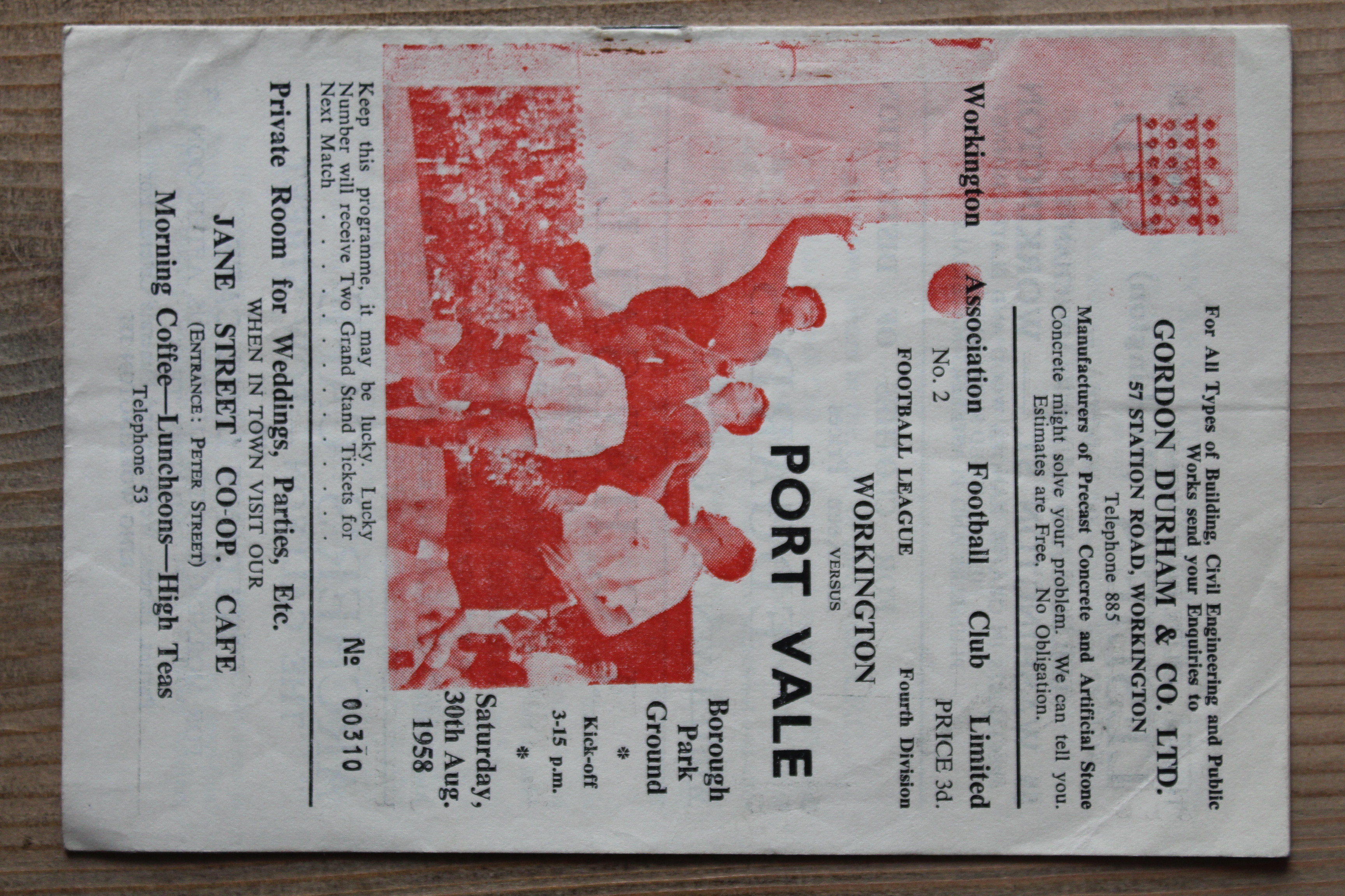 Workington v Port Vale FC