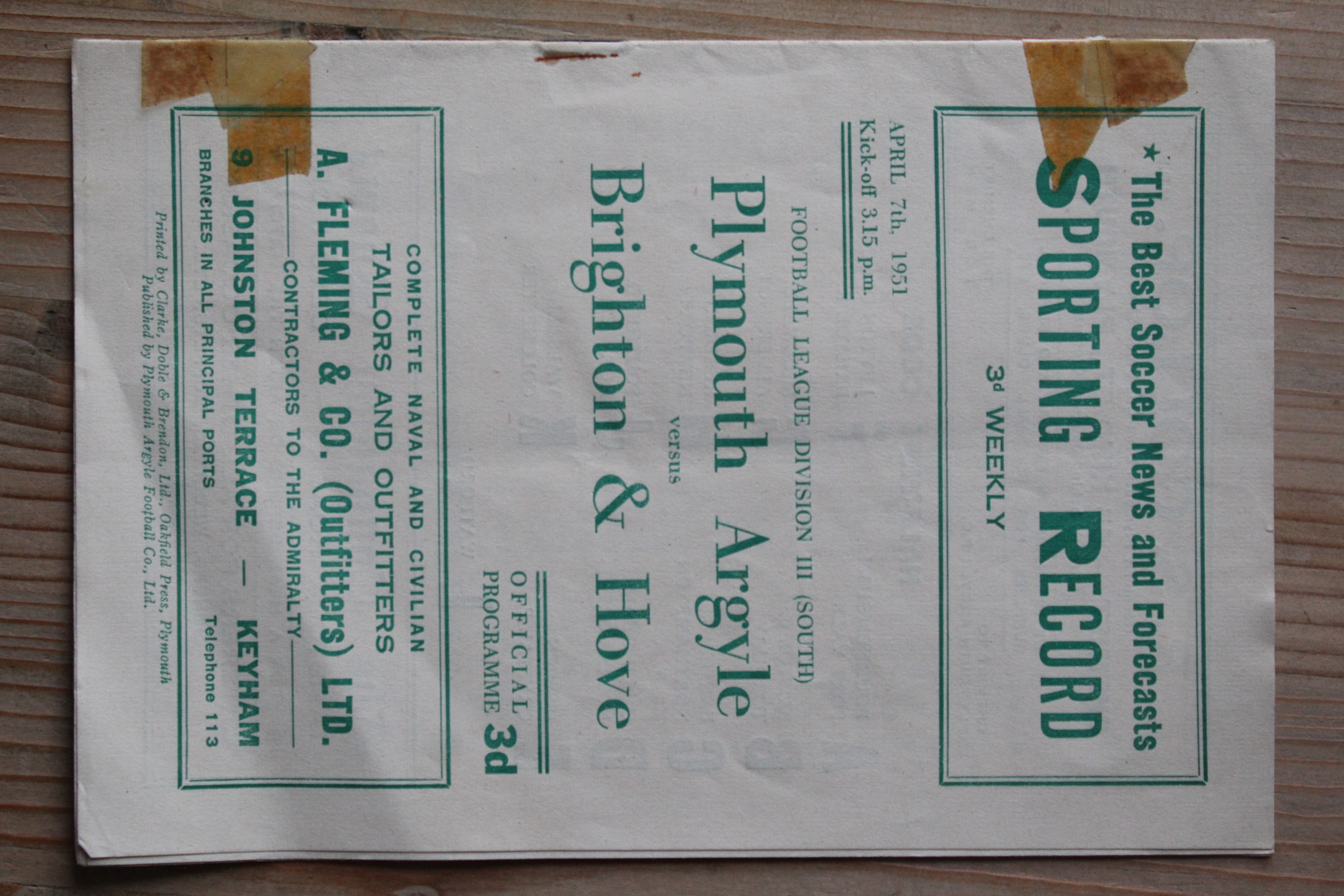 Plymouth Argyle FC v Brighton & Hove Albion FC