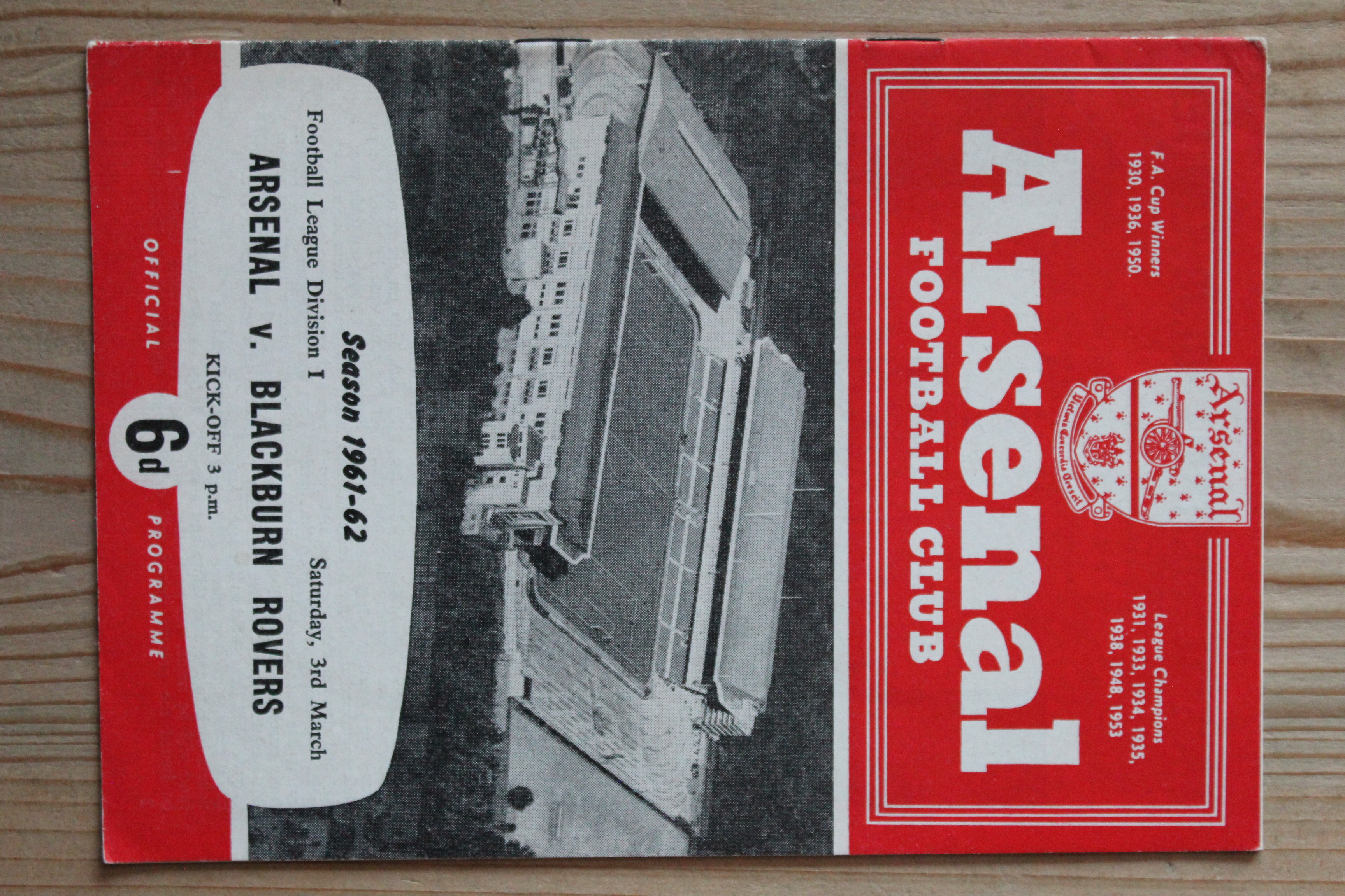 Arsenal FC v Blackburn Rovers FC