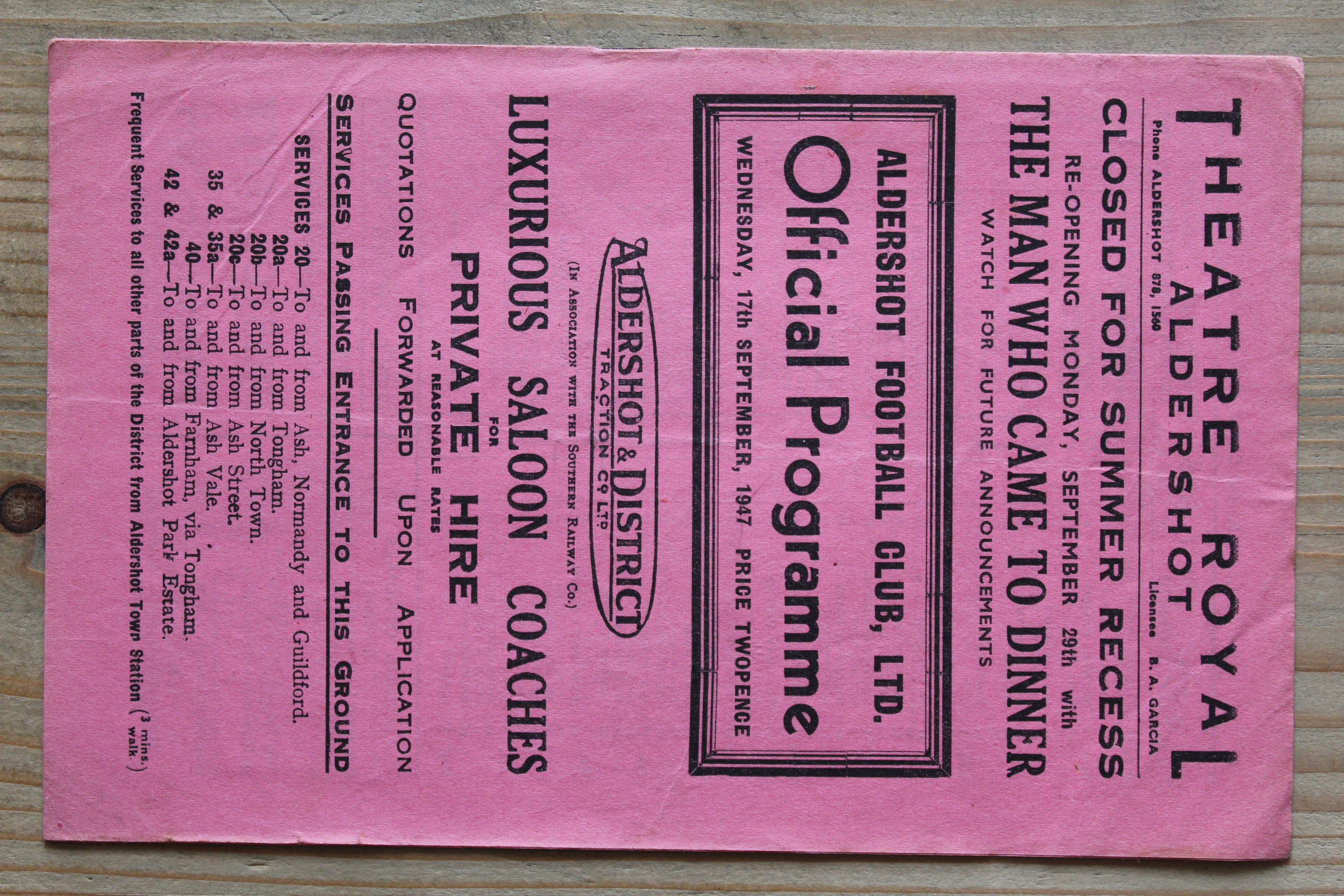 Aldershot F.C v Northampton Town FC