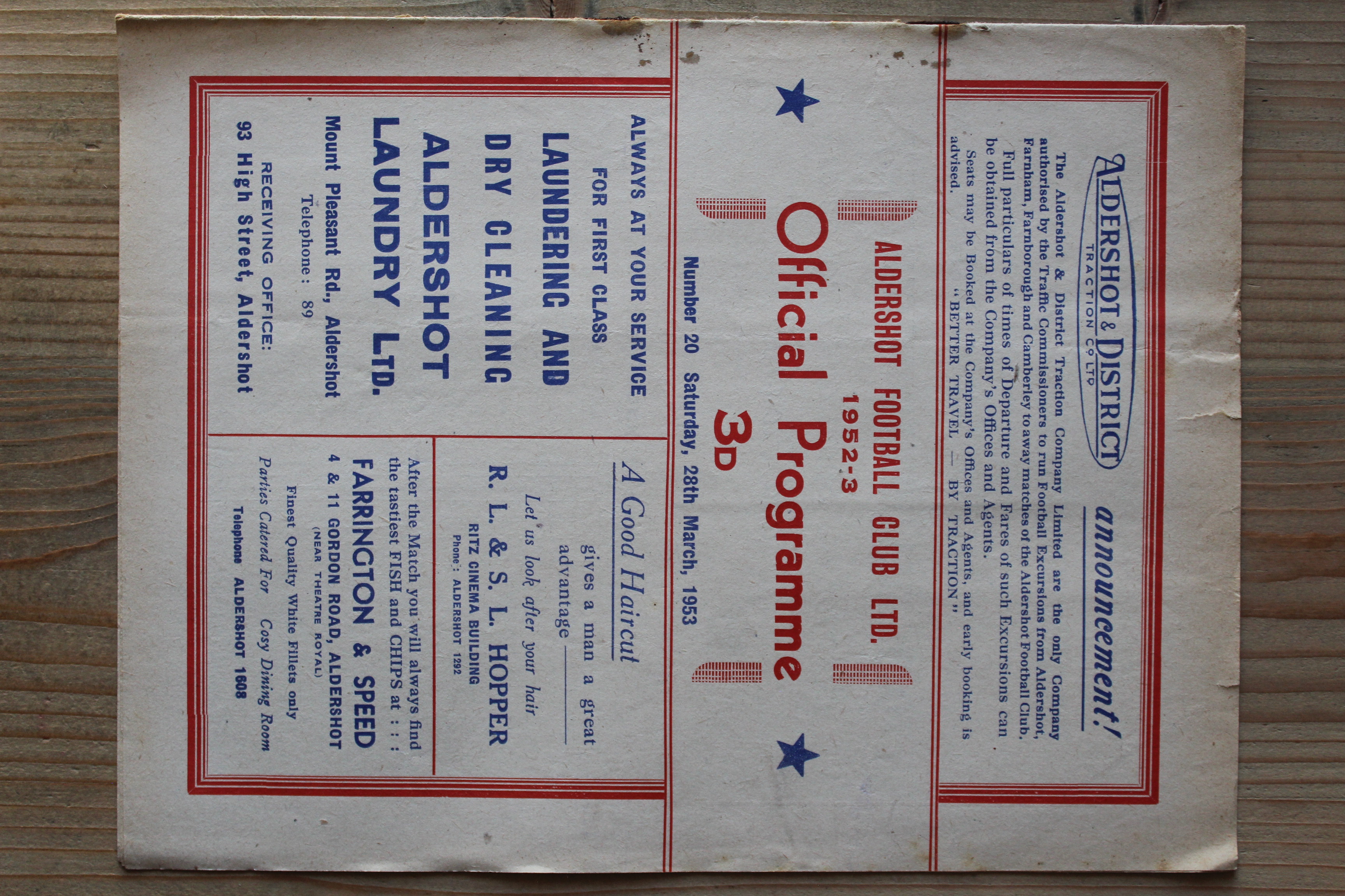 Aldershot F.C v Crystal Palace FC