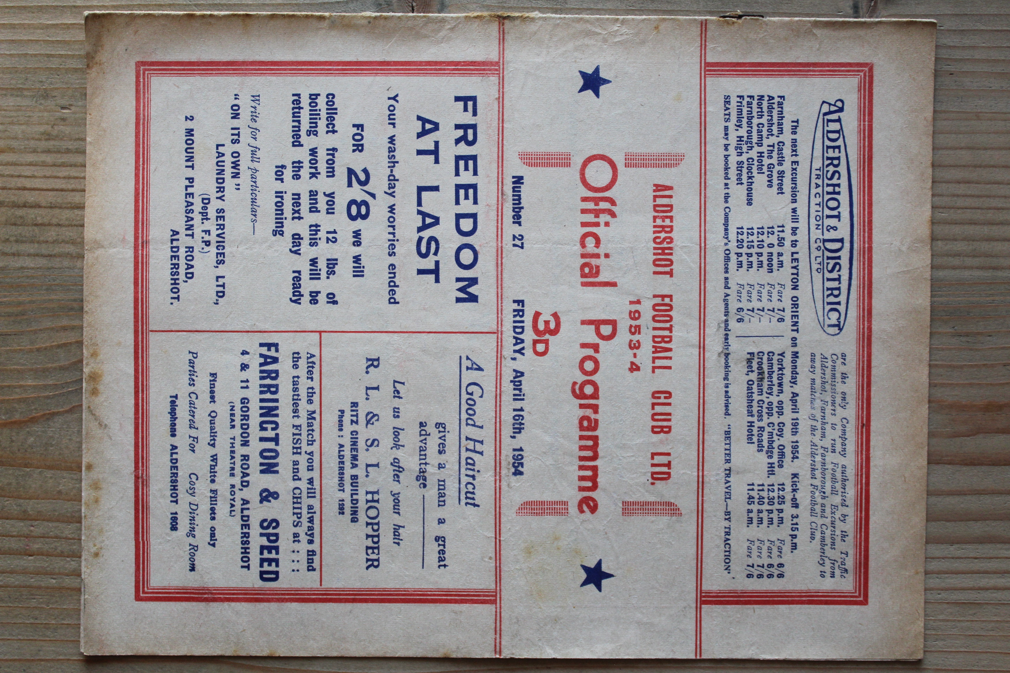 Aldershot F.C v Leyton Orient FC