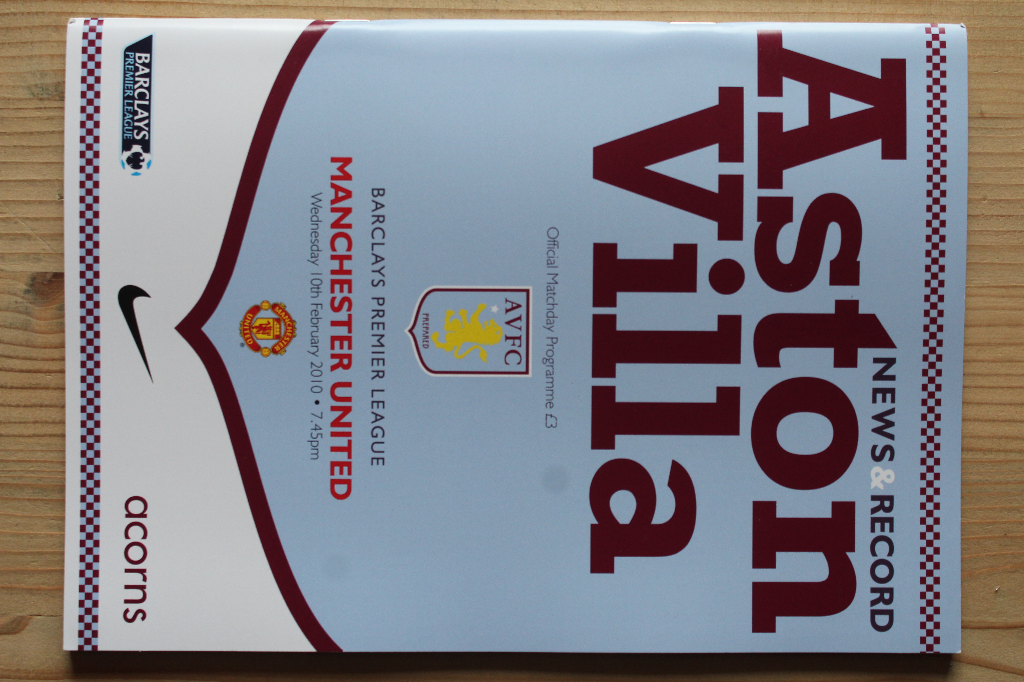 Aston Villa FC v Manchester United FC