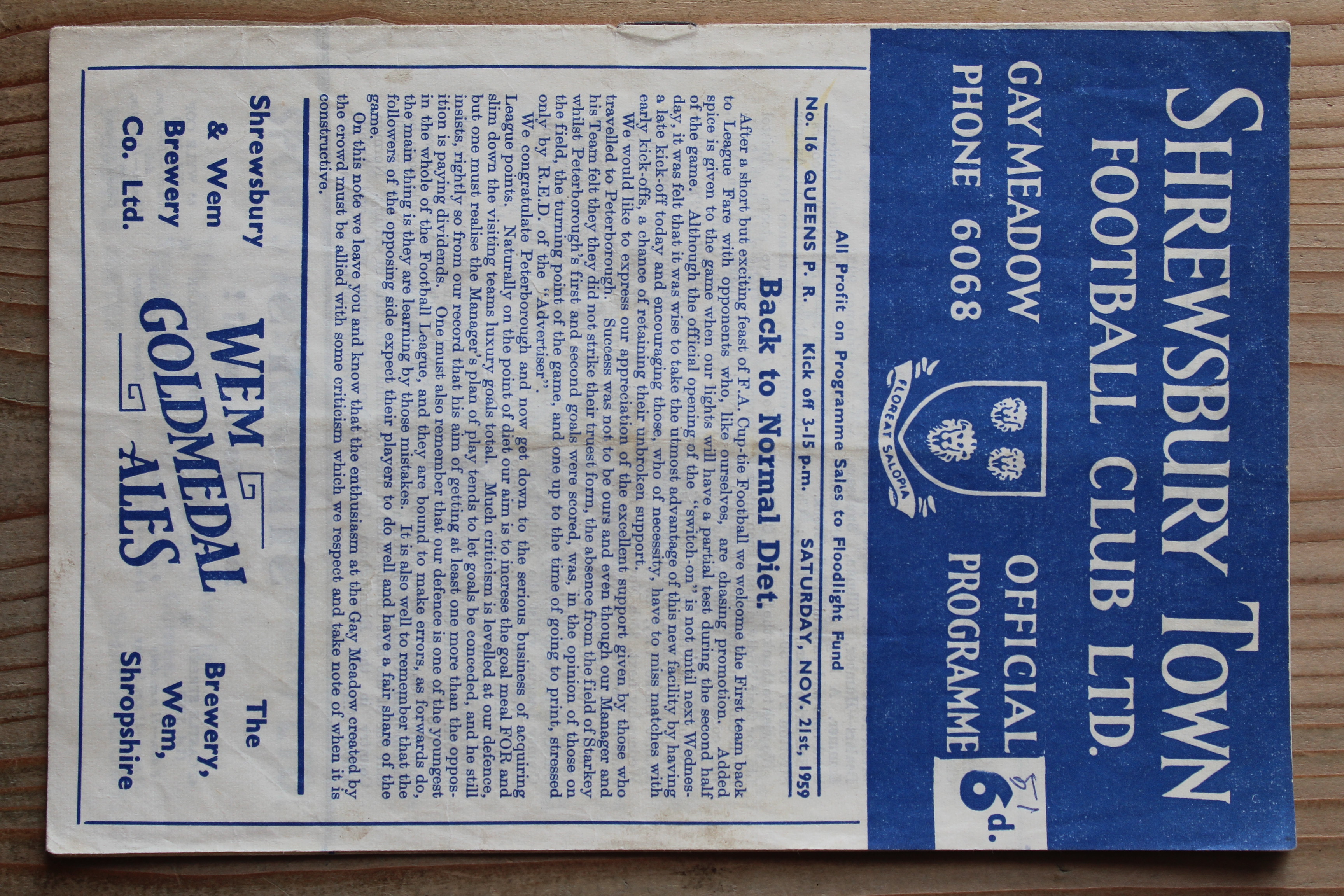 Shrewsbury Town FC v Queens Park Rangers FC