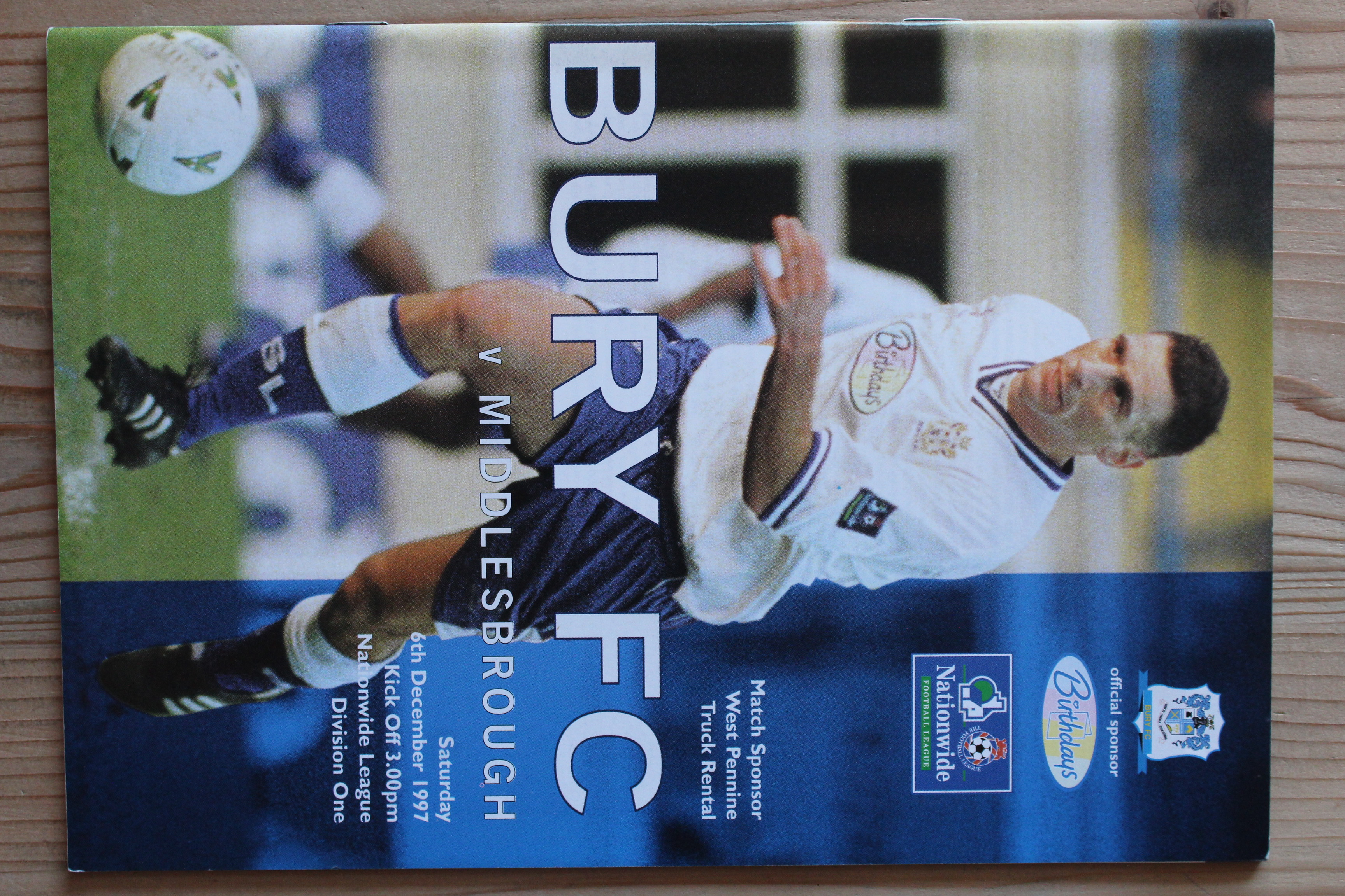 Bury FC v Middlesbrough FC