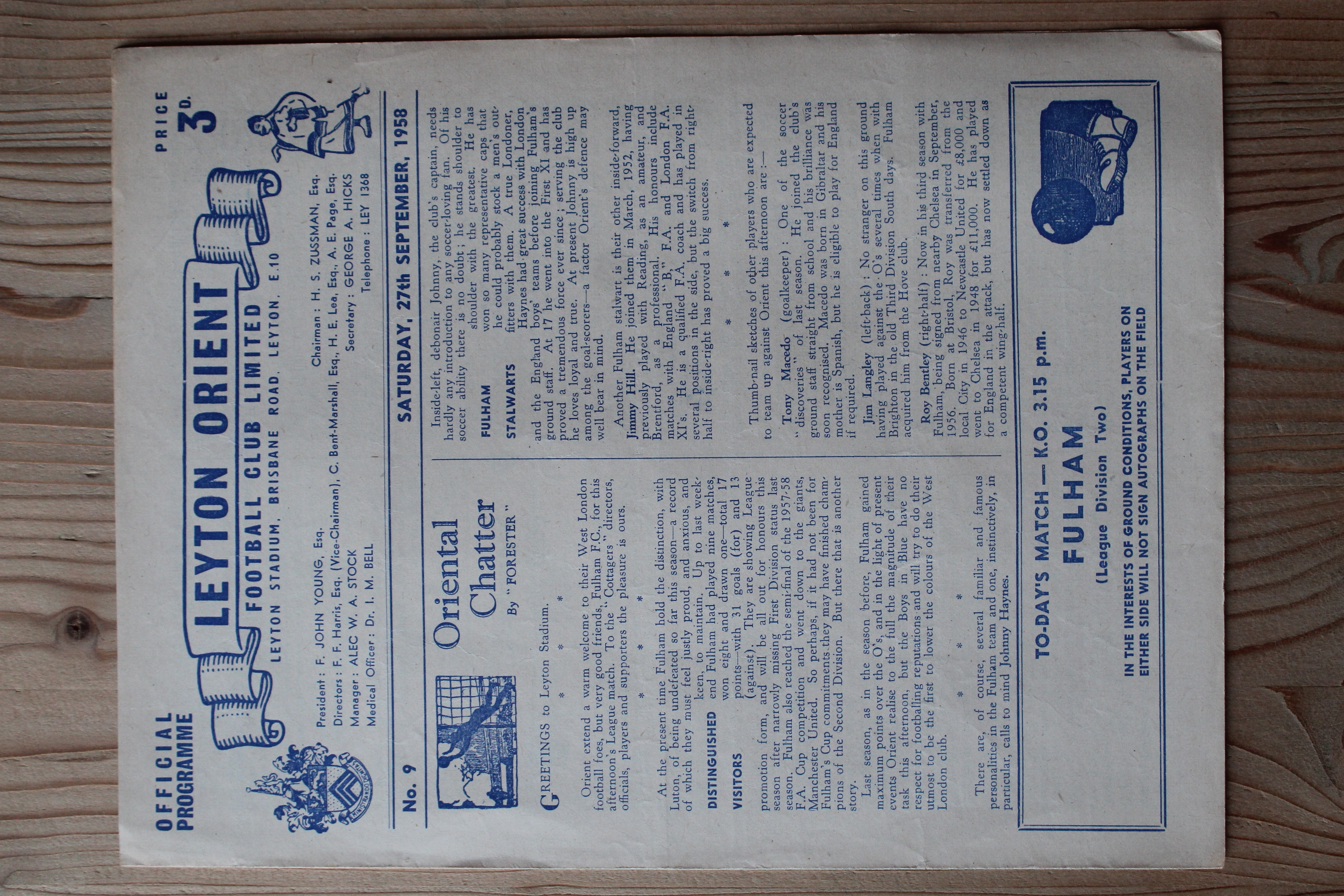 Leyton Orient FC v Fulham FC