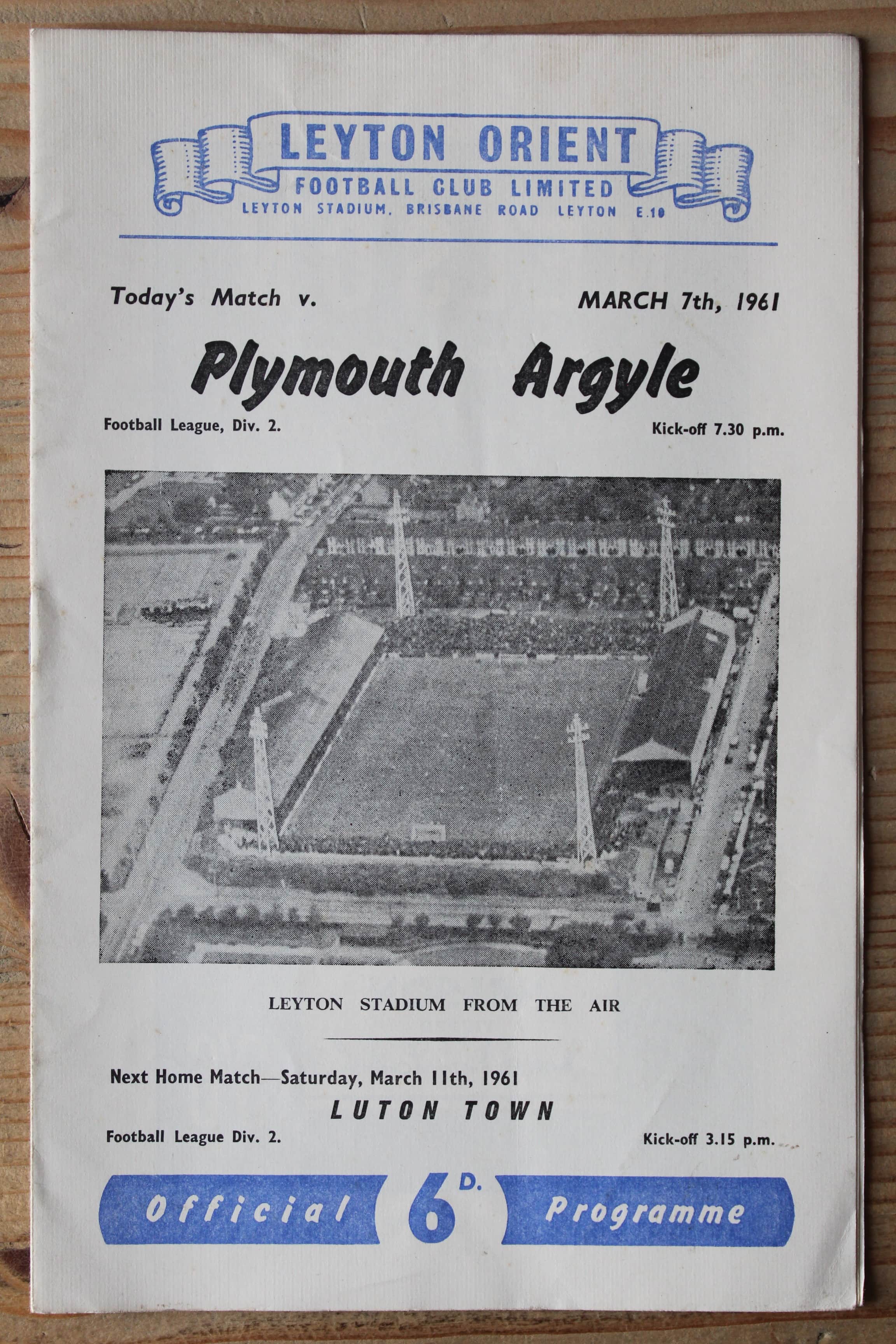 Leyton Orient FC v Plymouth Argyle FC
