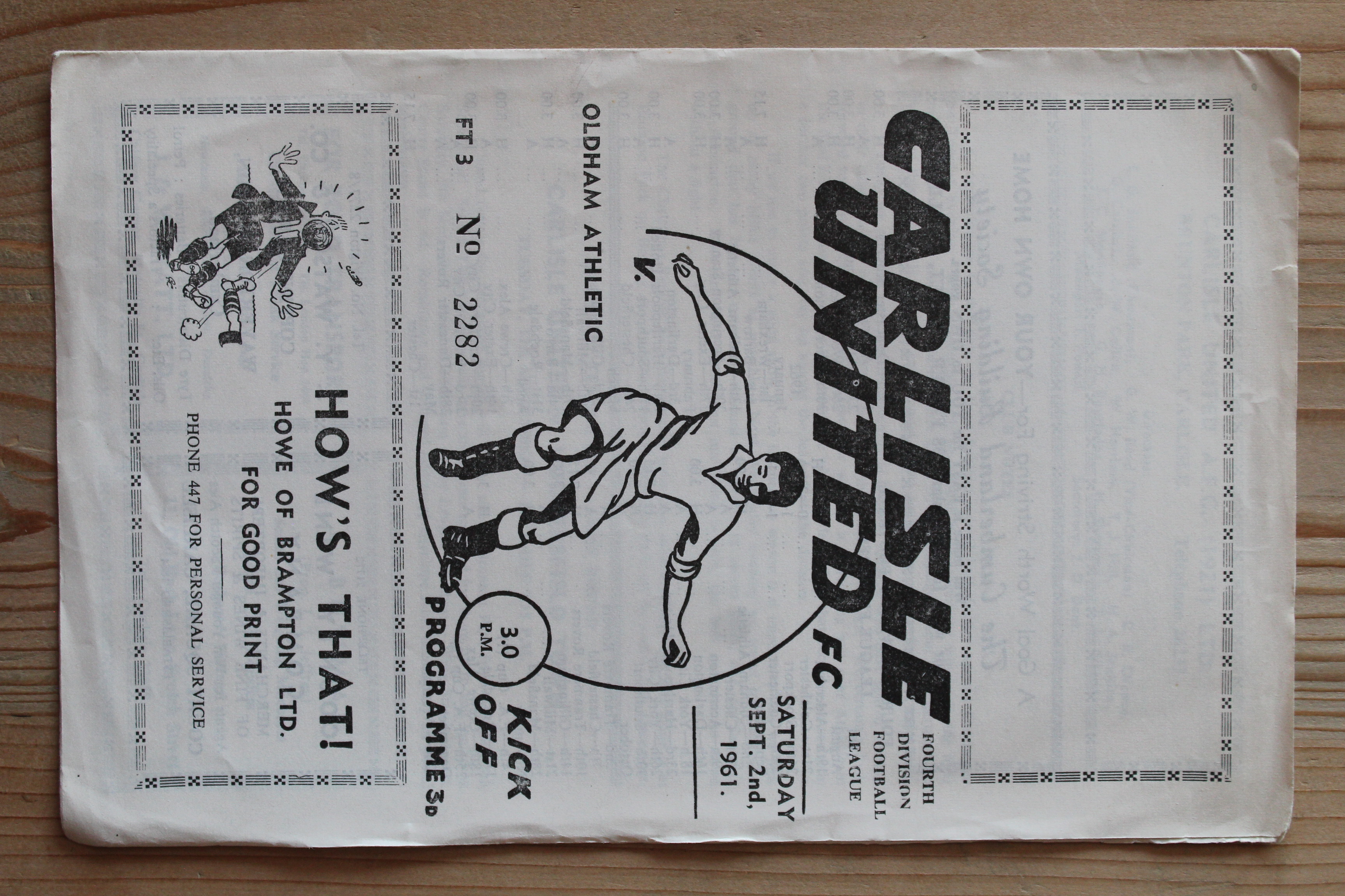 Carlisle United FC v Oldham Athletic FC