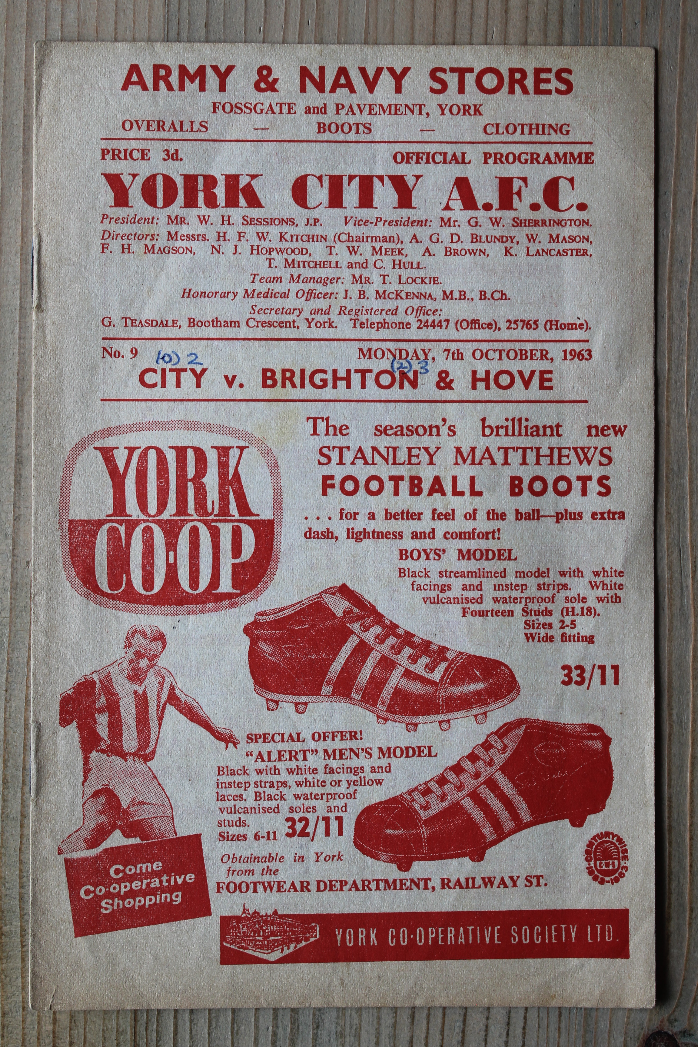 York City FC v Brighton & Hove Albion FC