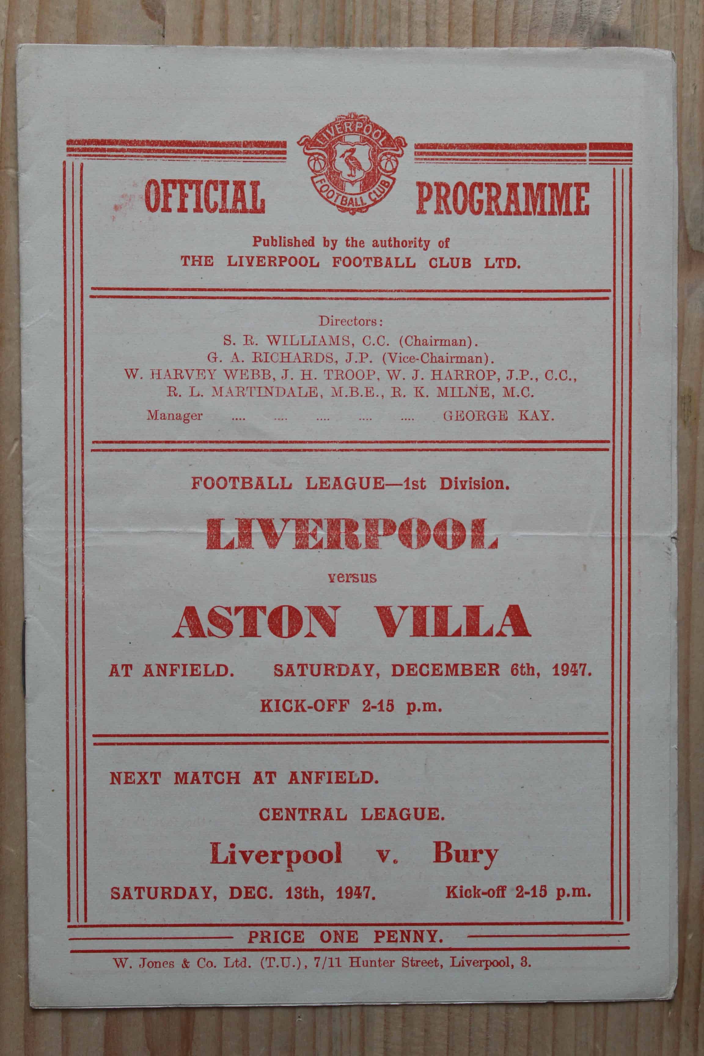 Liverpool FC v Aston Villa FC