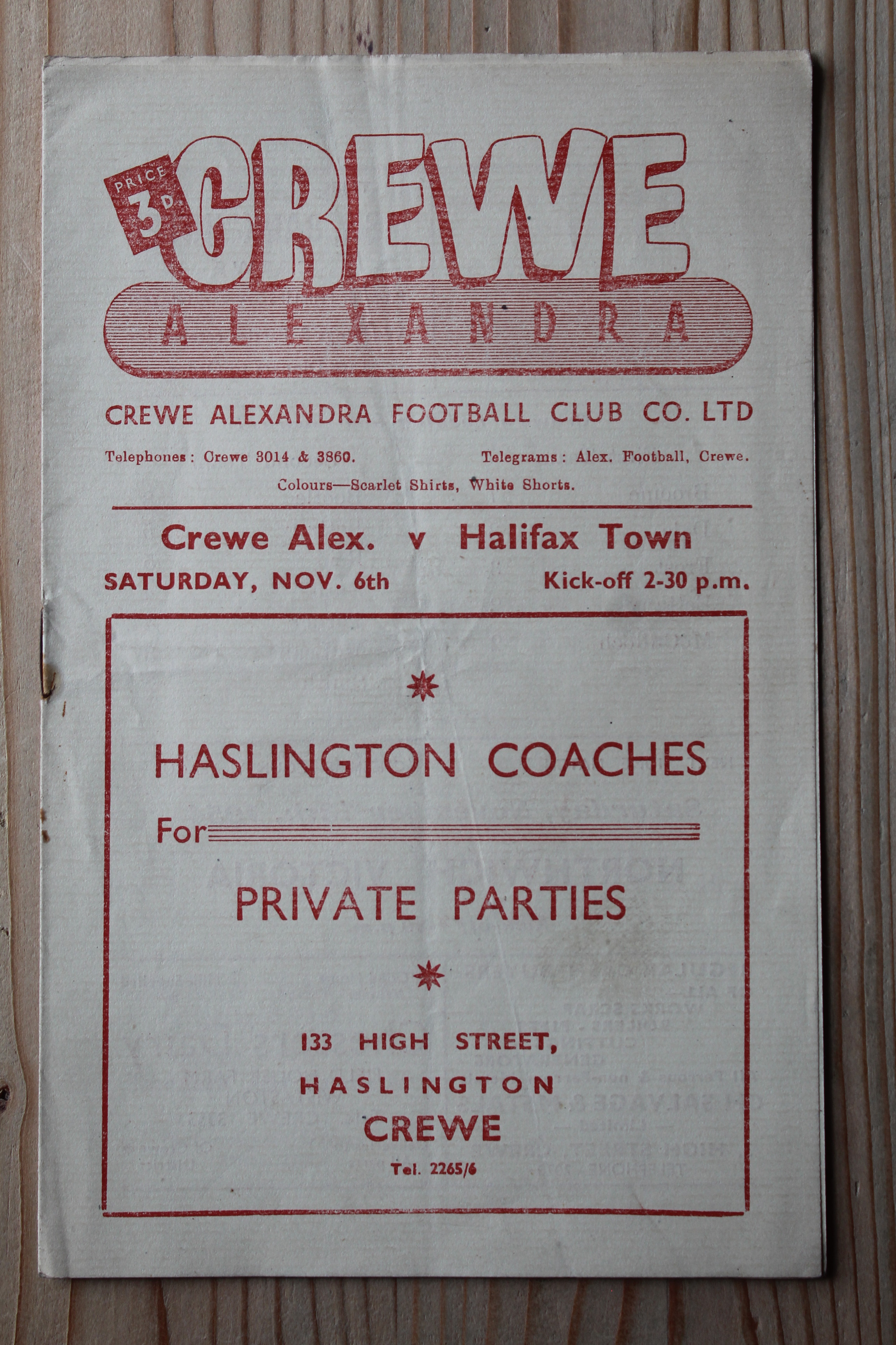 Crewe Alexandra FC v Halifax Town A.F.C