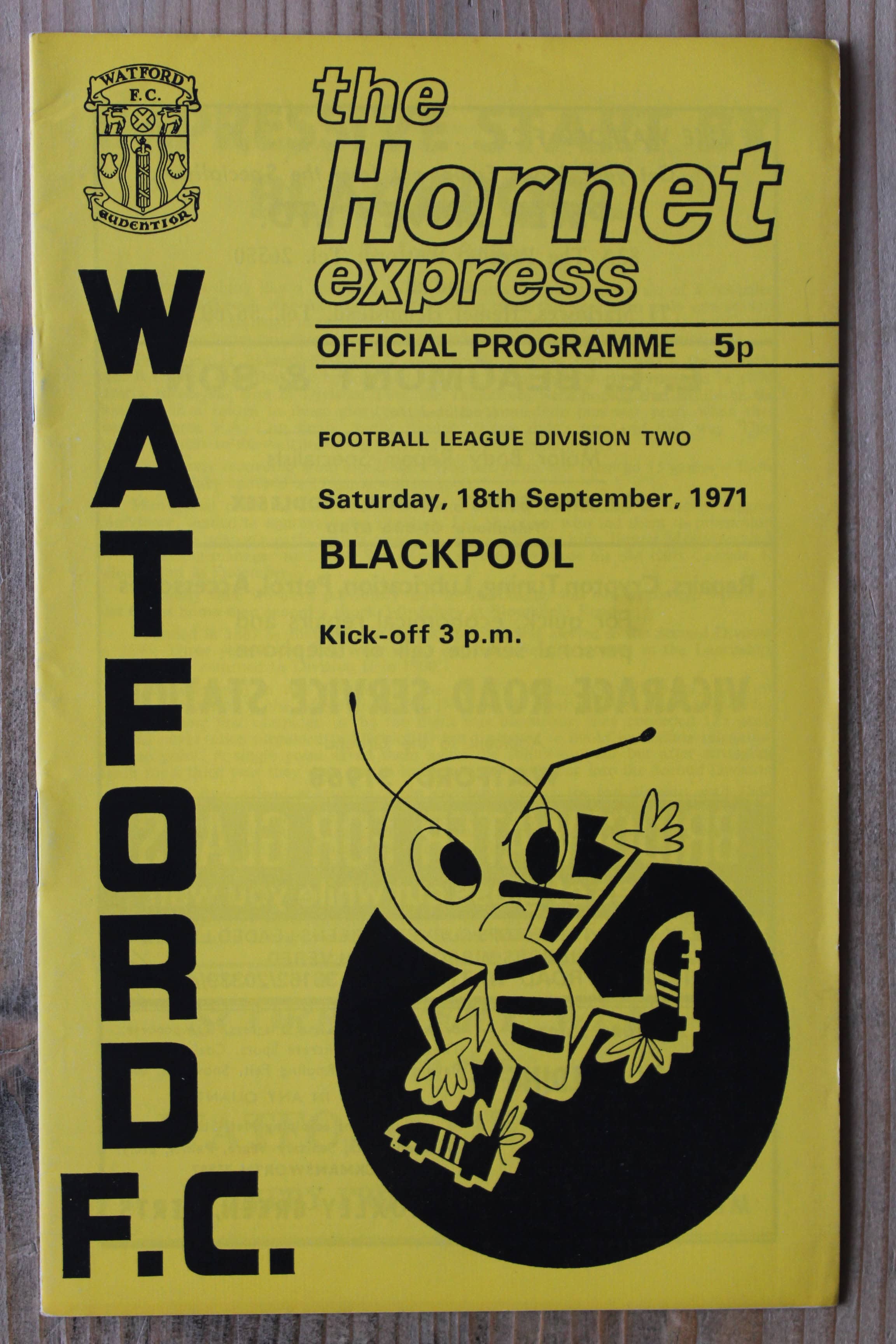 Watford FC v Blackpool FC